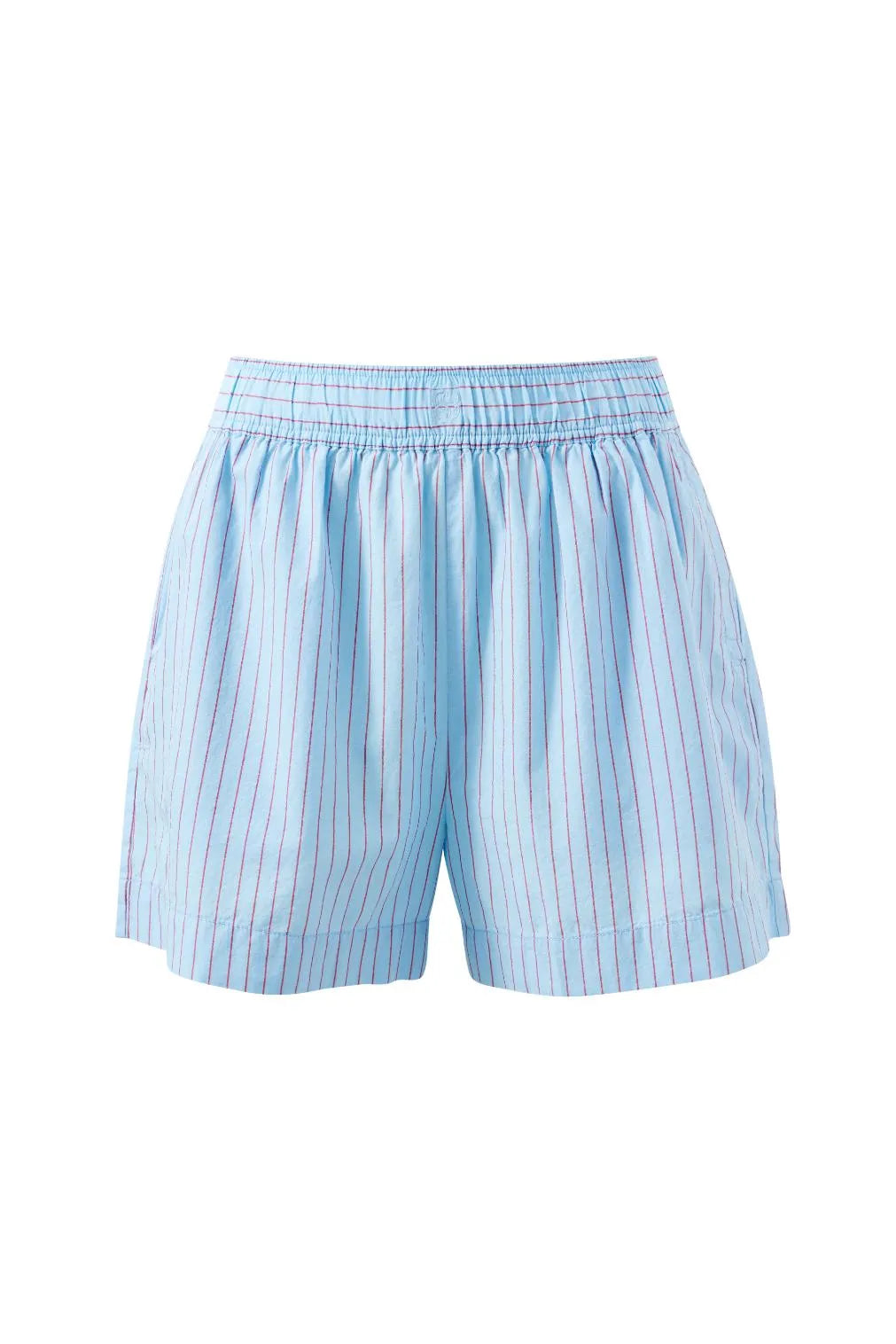 Ceres Life - Mila Short - Fresh blue/red stripe — front view flat lay