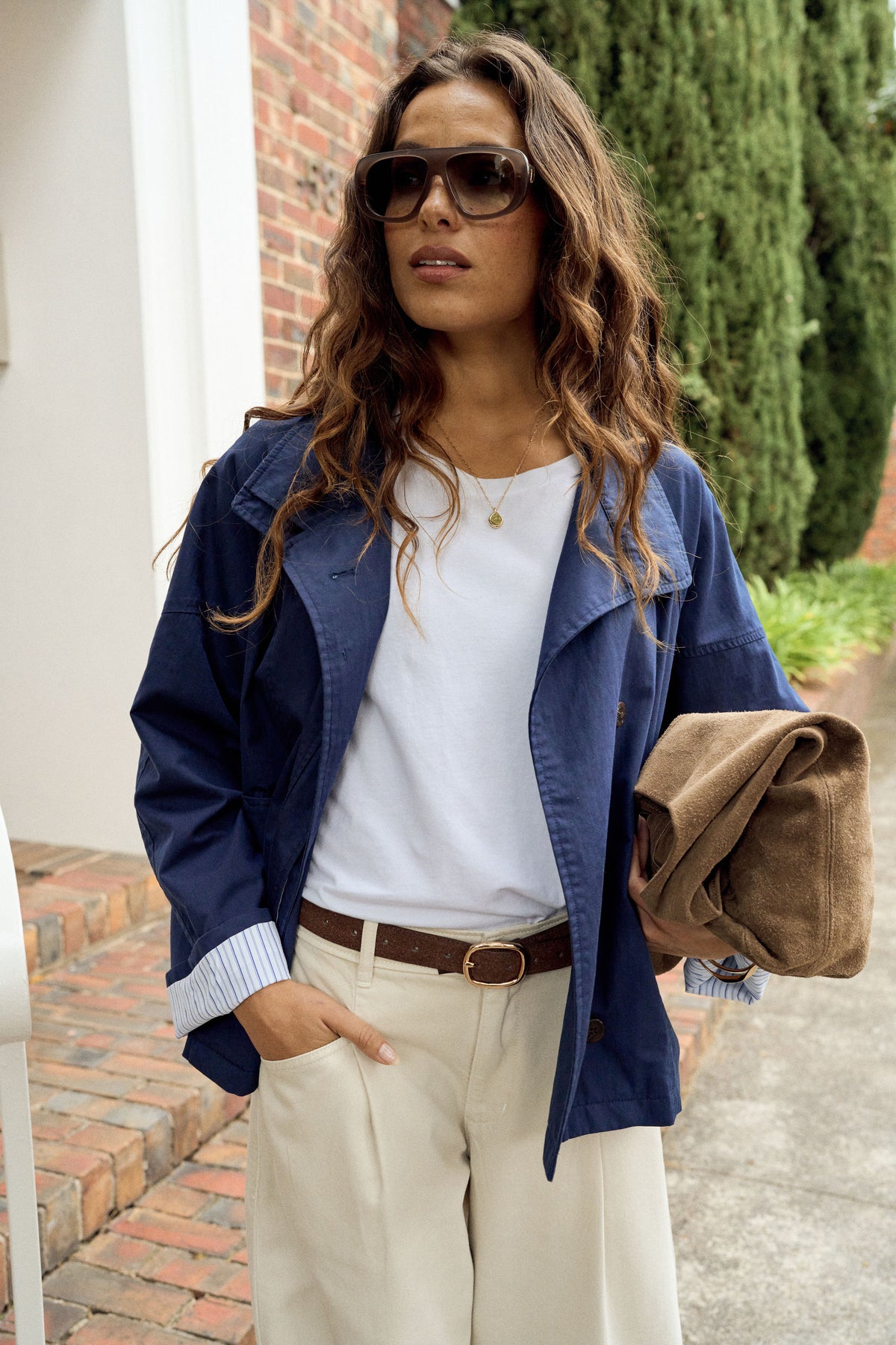 Ceres Life - Dakota Funnel Neck Jacket — front view flat lay