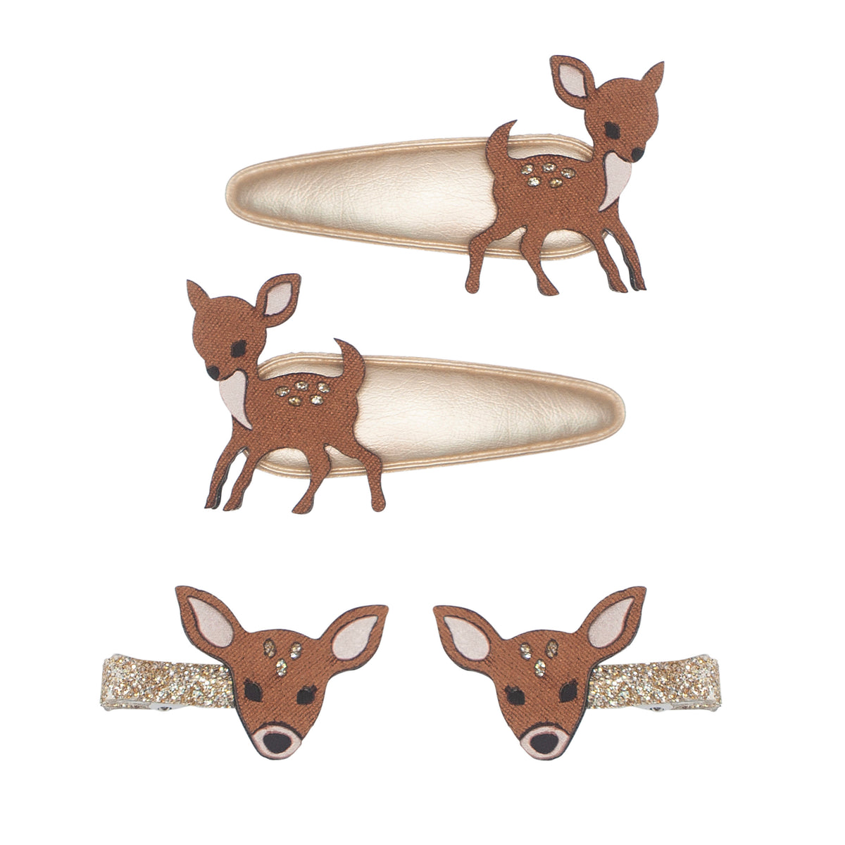 Mimi and Lula - Fawn Clic Clacs — front view flat lay