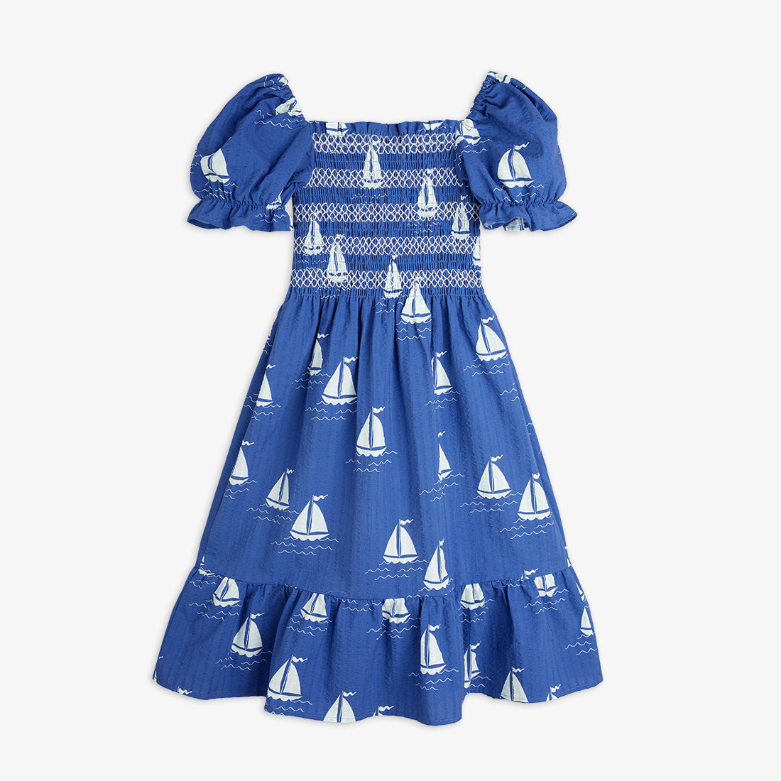 Mini Rodini - Sailing Boat Dress — front view flat lay