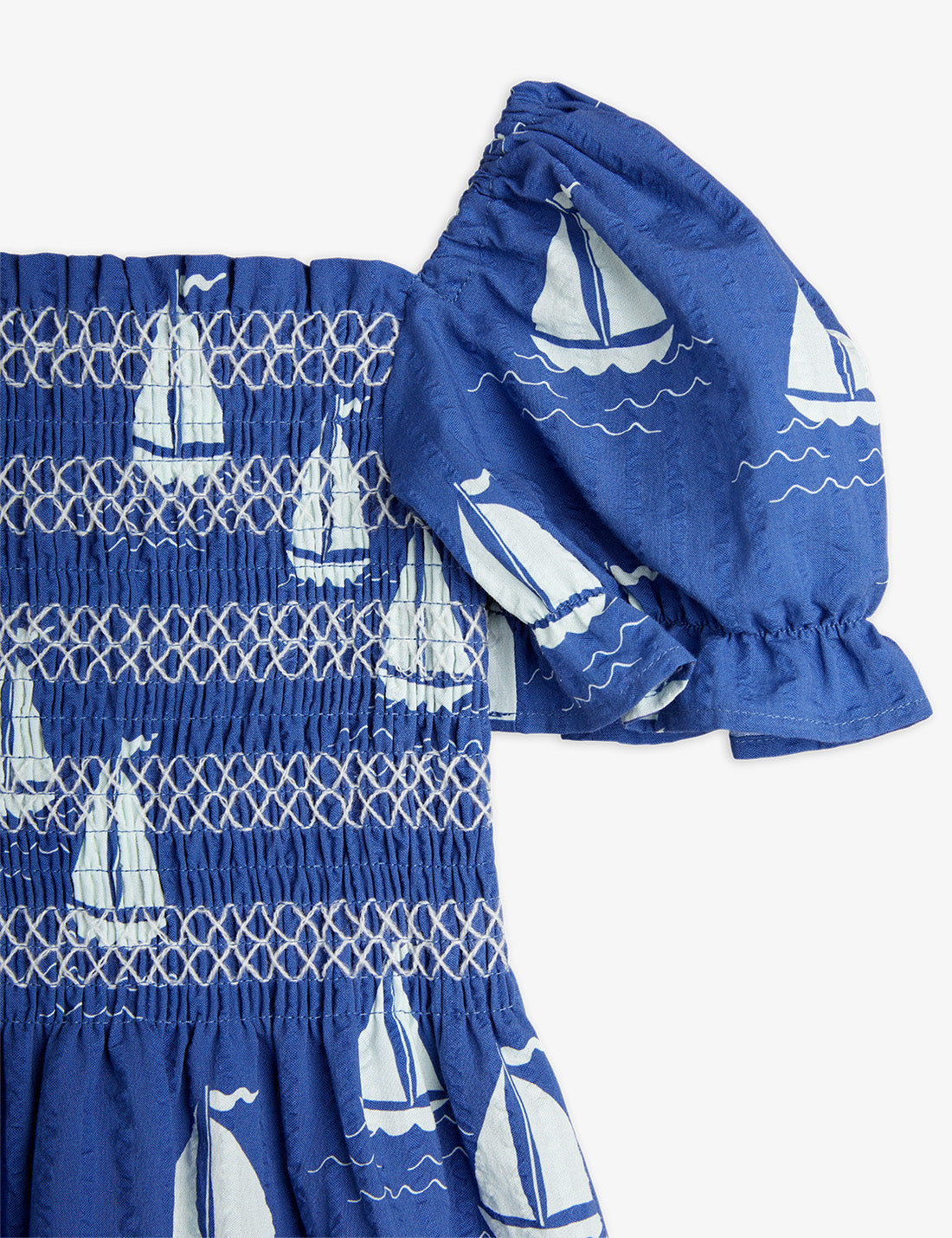 Mini Rodini - Sailing Boat Dress — back view flat lay