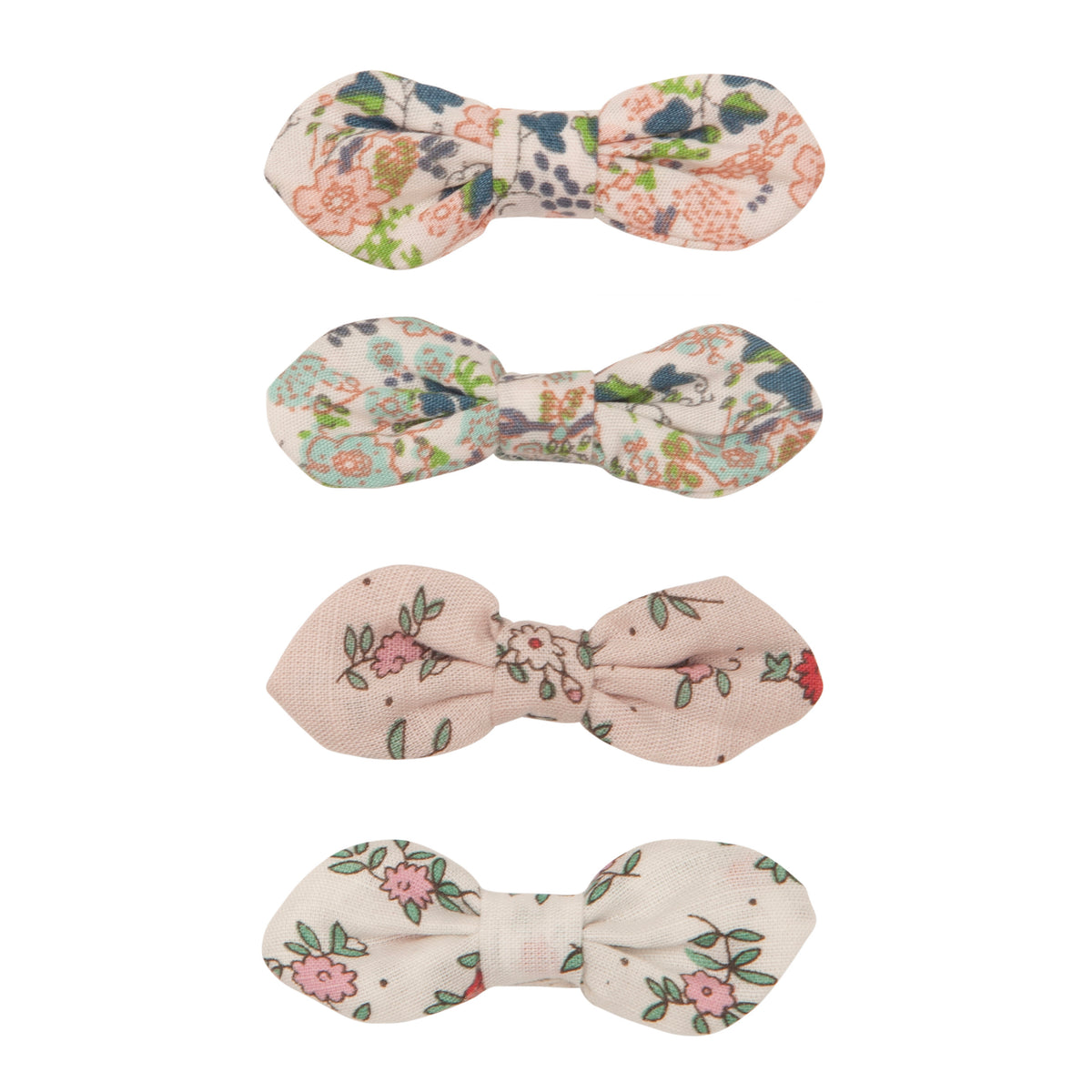 Mimi and Lula - Flora Bow Clips — front view flat lay