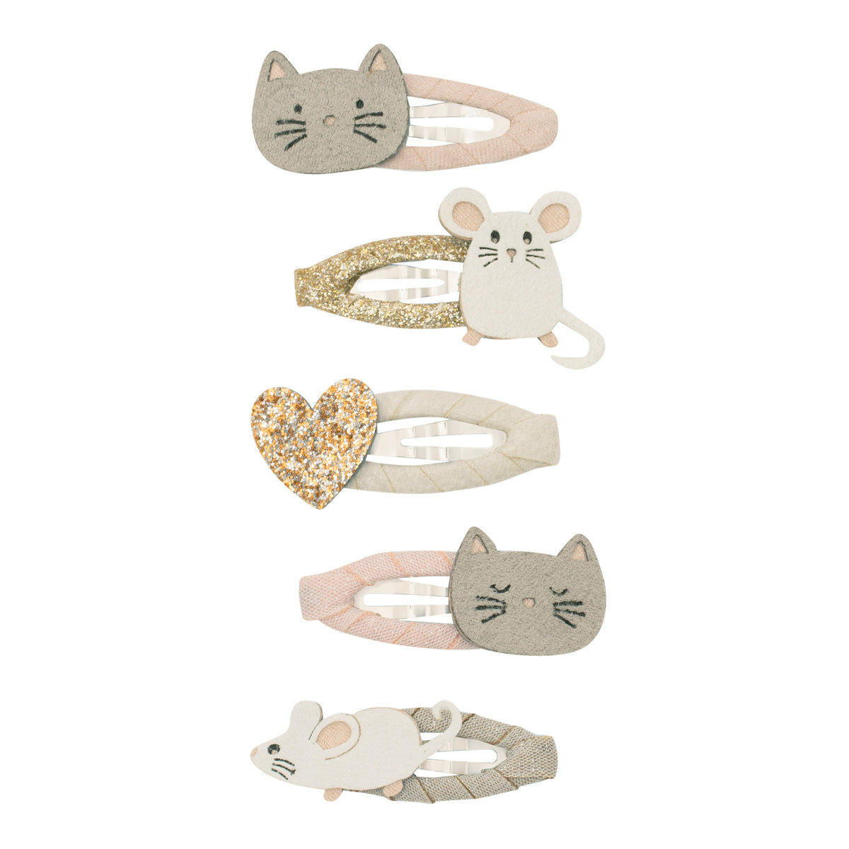 Mimi and Lula - Cat and Mouse Clic Clacs — front view flat lay