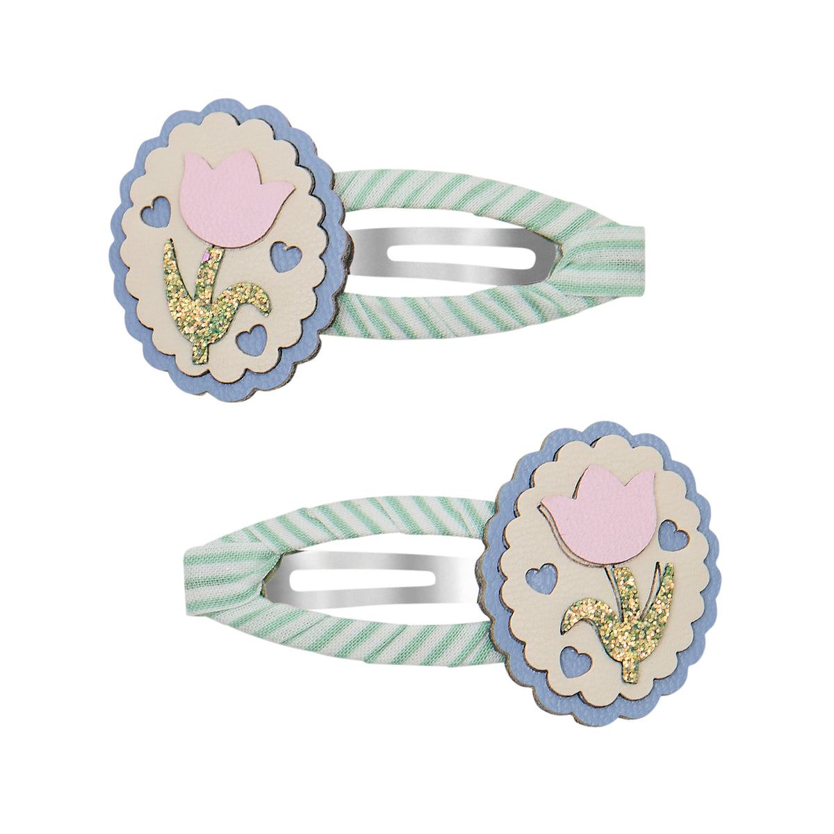 Mimi and Lula - Scallop Framed Tulip Clic Clacs — front view flat lay