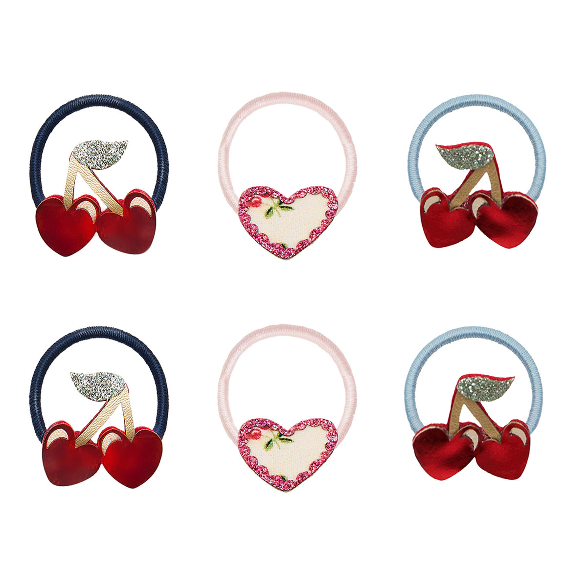 Mimi and Lula - Red Cherries Mini Ponies — front view flat lay