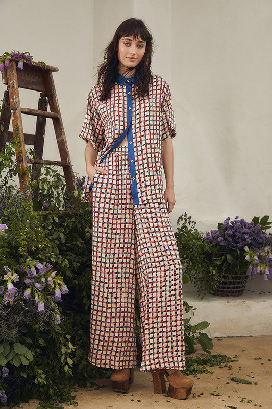 Bohemian Traders | Drawstring Pant in Cubist Check