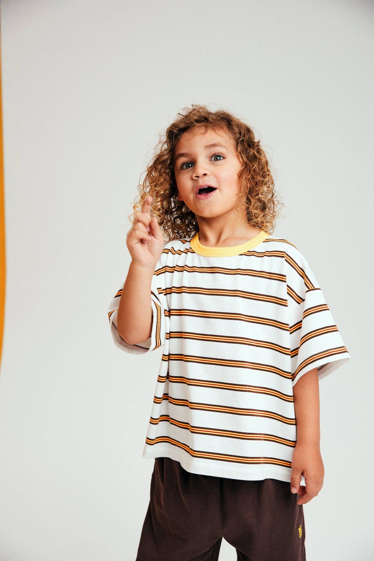 BBOBBIE - Striped Tee in Yellow — product detail shot