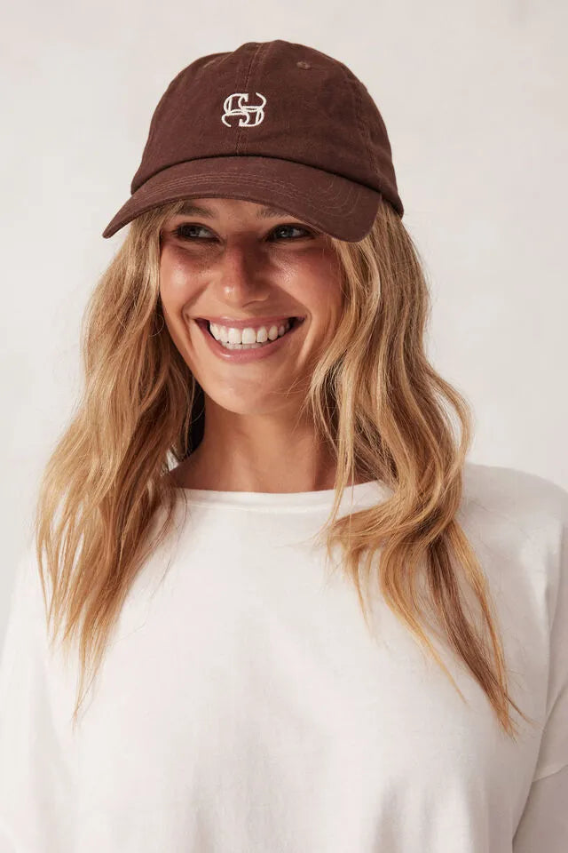 Ceres Life - Monogram Cap in Chocolate — styled lifestyle shot