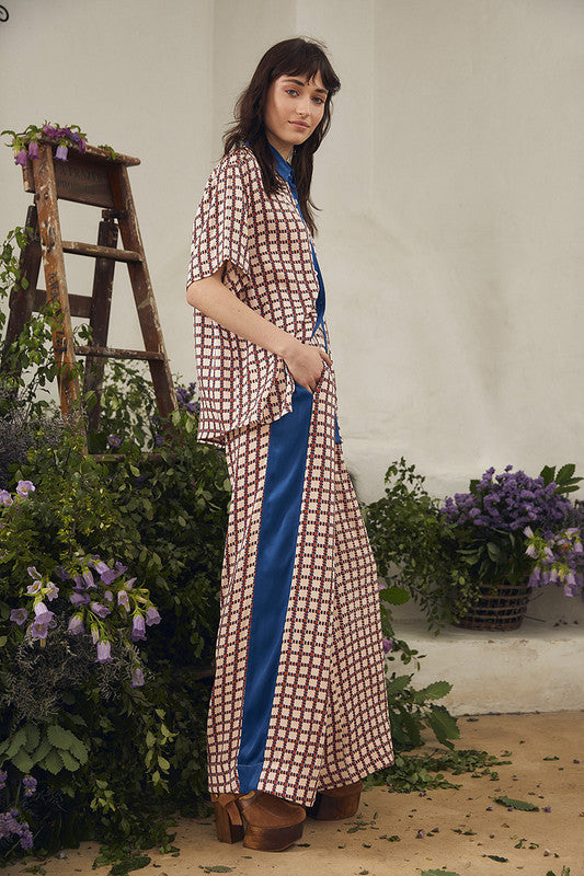 Bohemian Traders | Drawstring Pant in Cubist Check