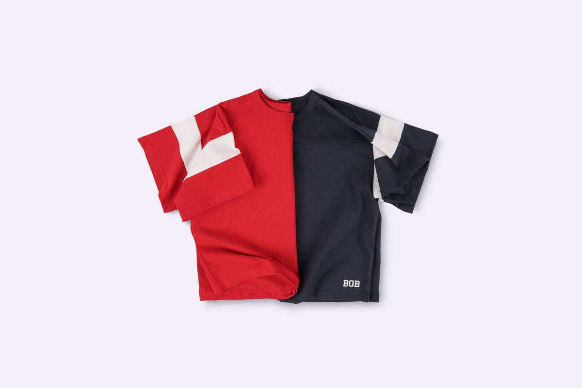 BBOBBIE - 07 Tee in Red — worn on model