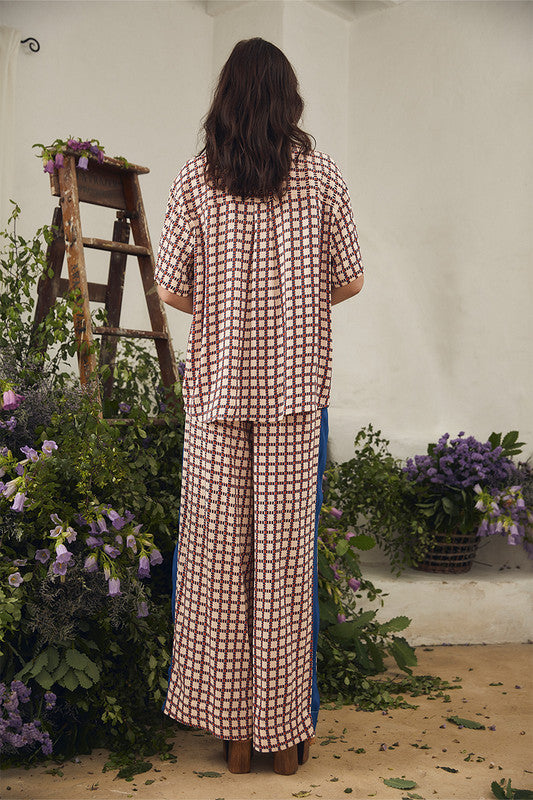 Bohemian Traders | Drawstring Pant in Cubist Check
