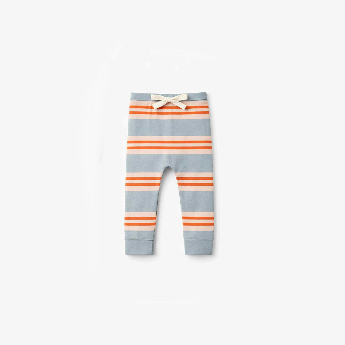 The Rest Roll-up Simple Pants in Candy Stripe — front view flat lay