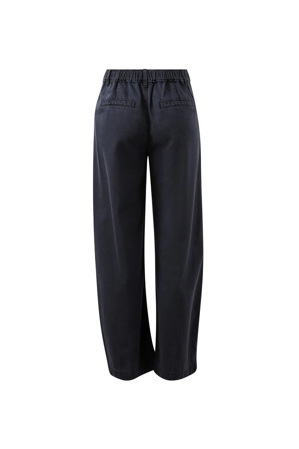 Ceres Life - Gemma Pleat Pant in Washed Black — close-up detail