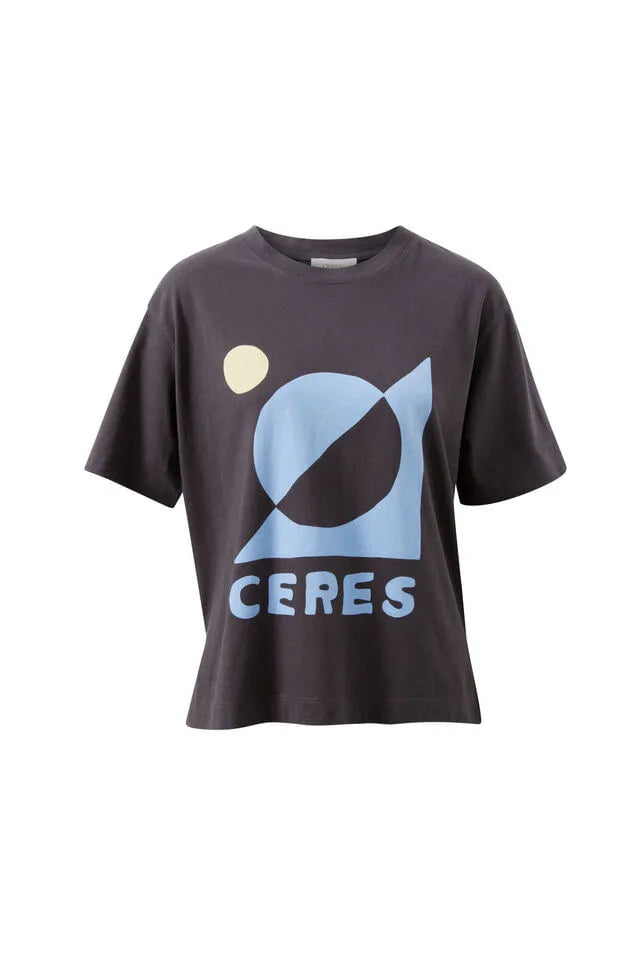 Ceres Life - Stevie Slouchy Tee in Phantom Ceres Moon — product detail shot