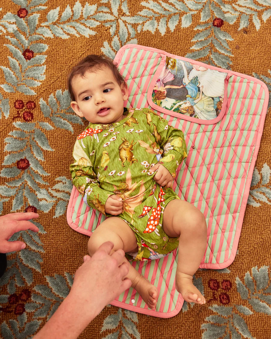 Kip and Co Fairyland change mat - baby on mat lifestyle