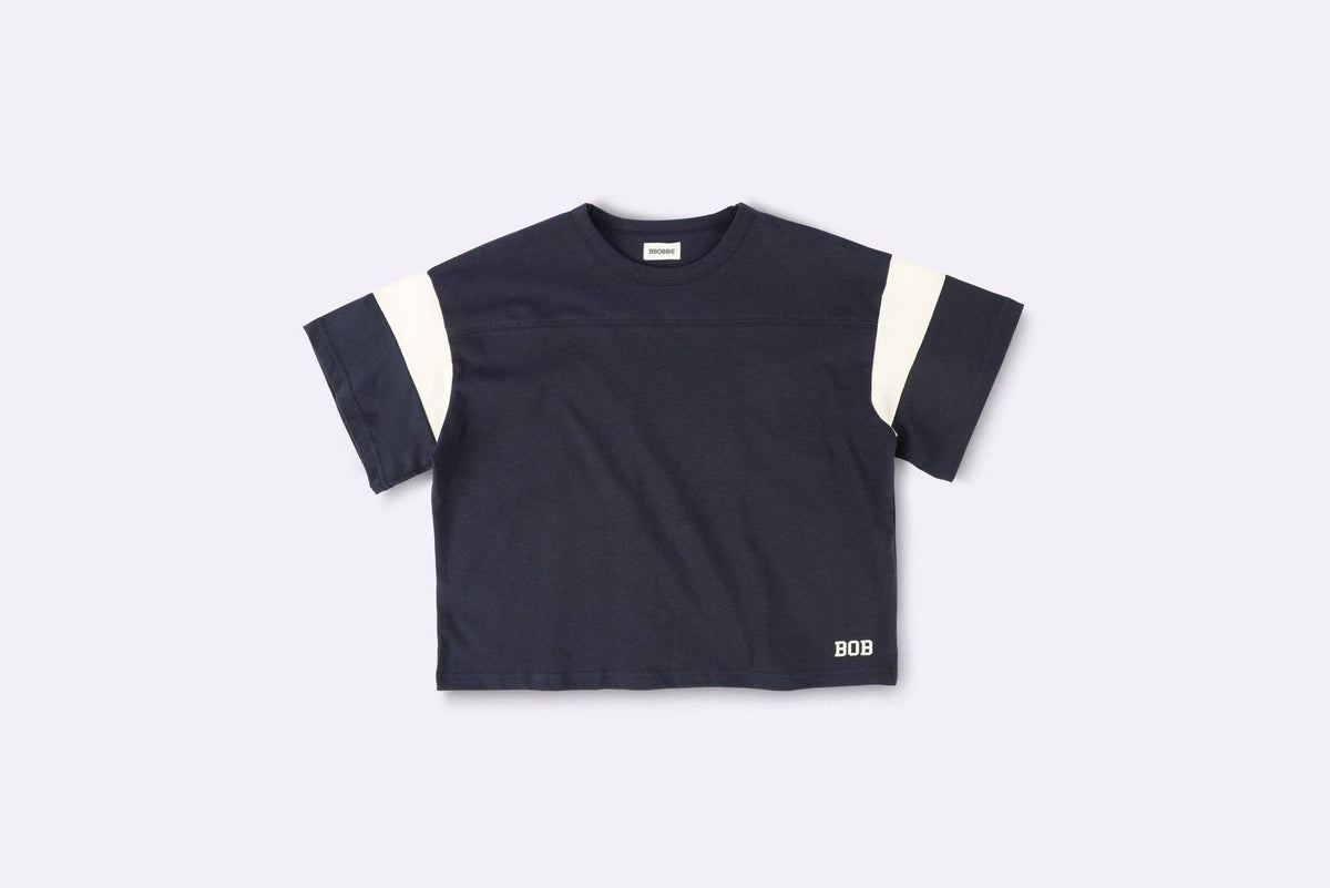 BBOBBIE - 07 Tee in Navy — front view flat lay