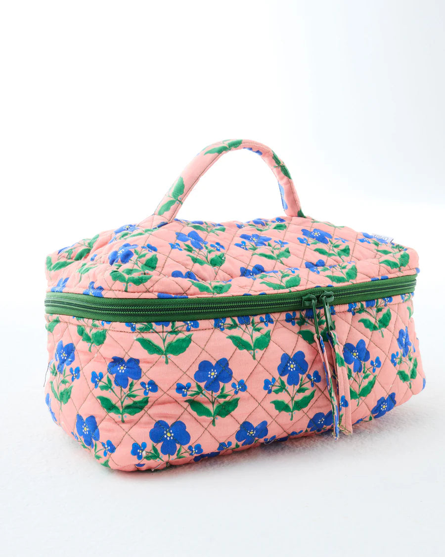 Kip and Co Anna Spiro Indian Summer Rose toiletry case - lifestyle styled