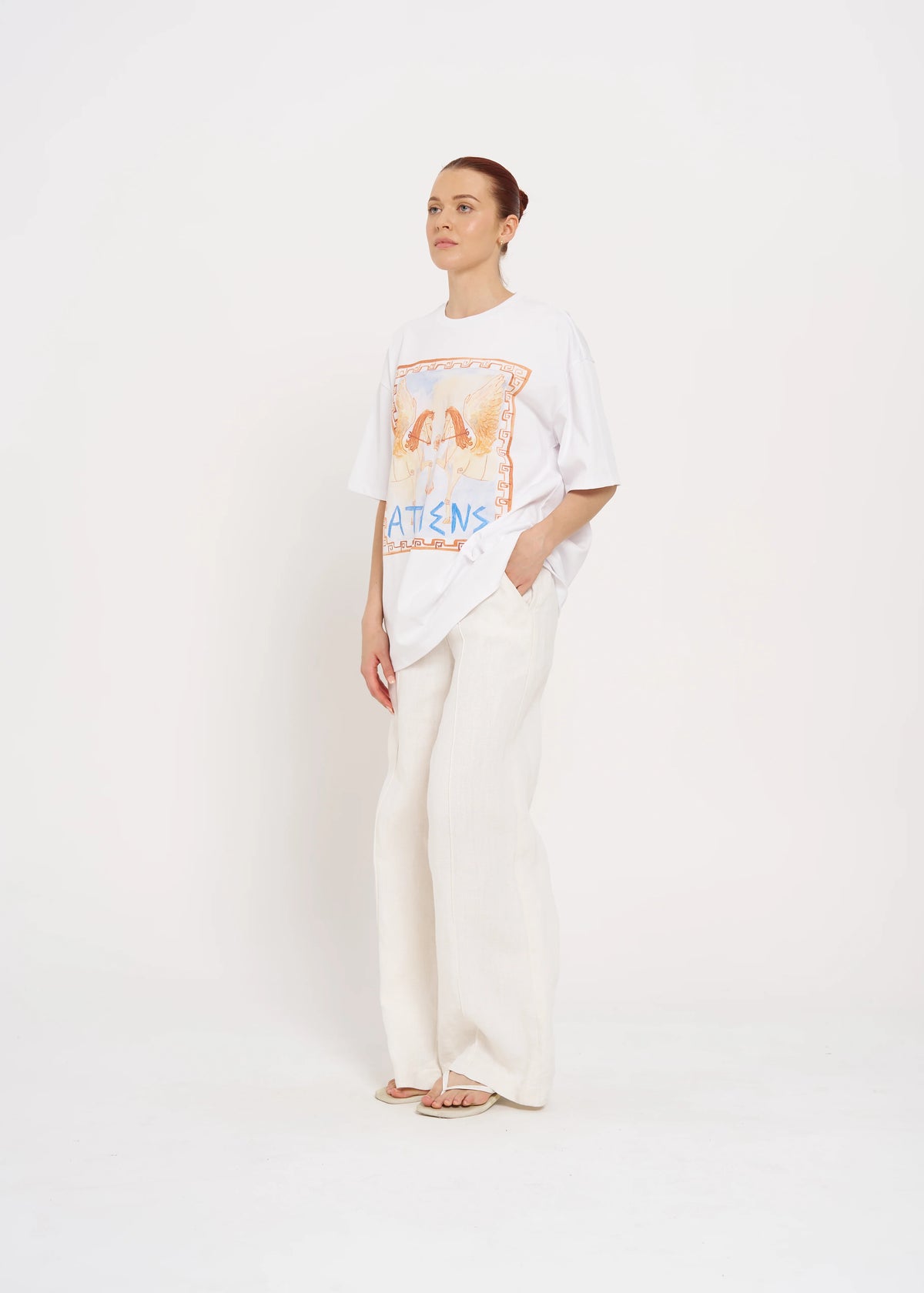 Maku Athens Oversize Tee white - back view