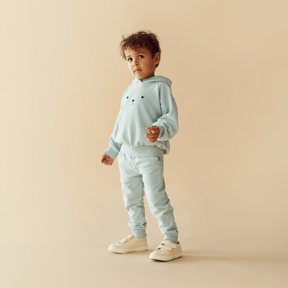Wilson and Frenchy Sage Organic Terry Sweat Pant - baby front view