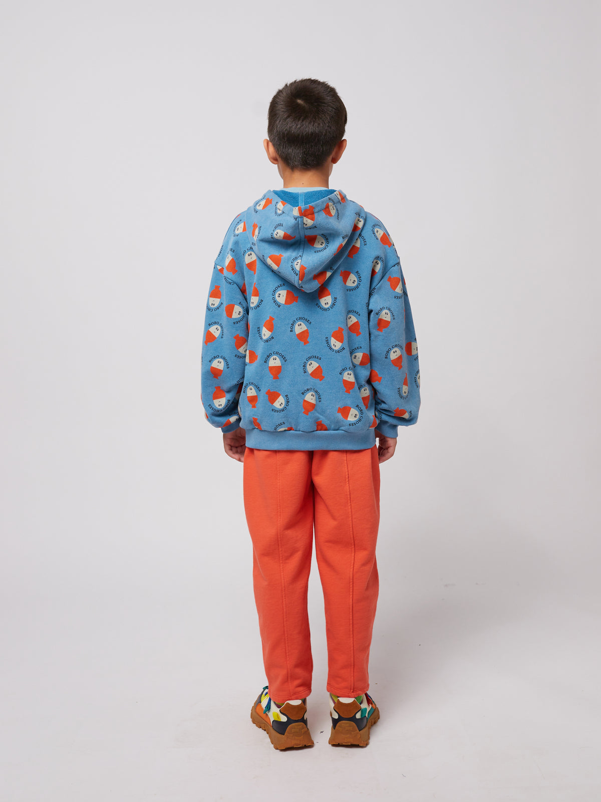 Bobo Choses - Morning Egg zipped hoodie SS25 — close-up detail