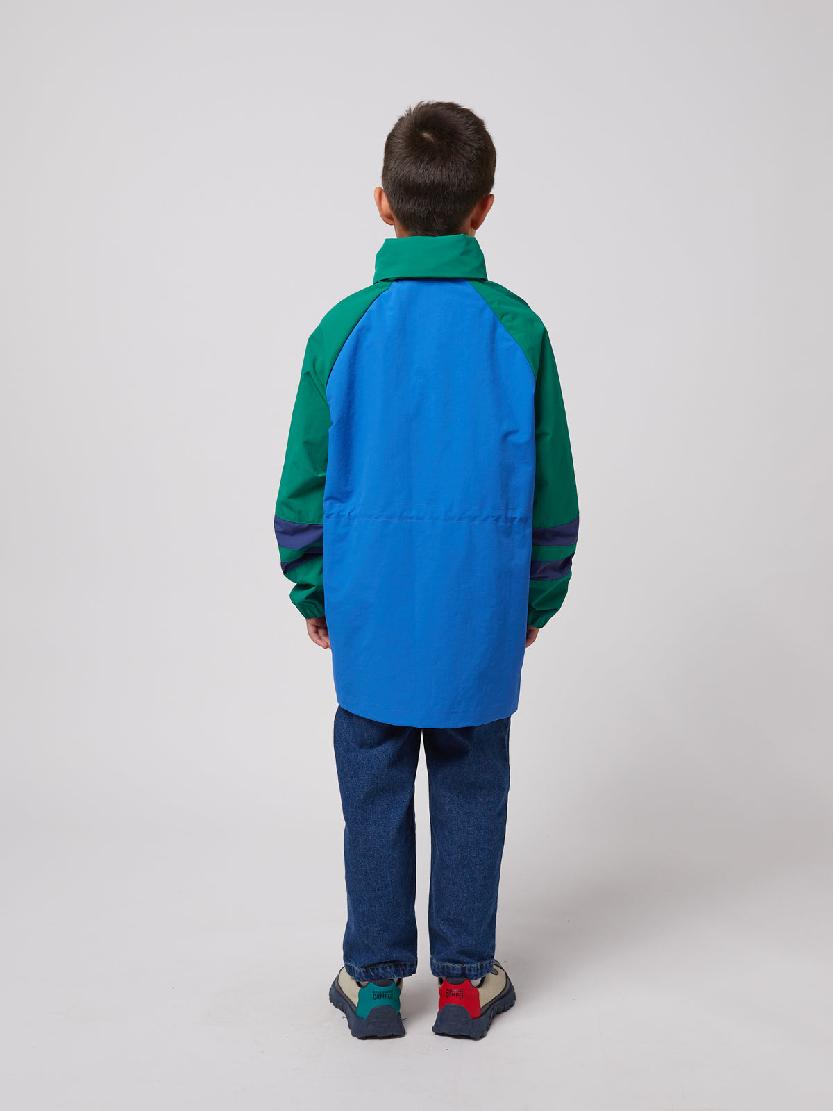 Bobo Choses - Wavy Colour Block raincoat SS25 — close-up detail