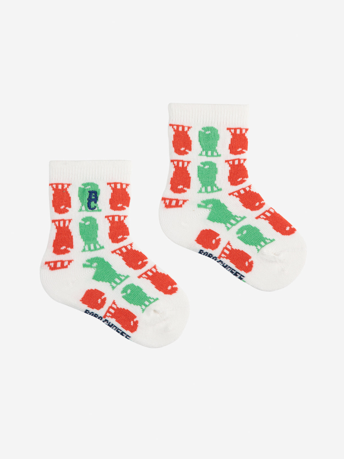 Bobo Choses BABY - Lucky Fish Short Socks SS25 — front view flat lay