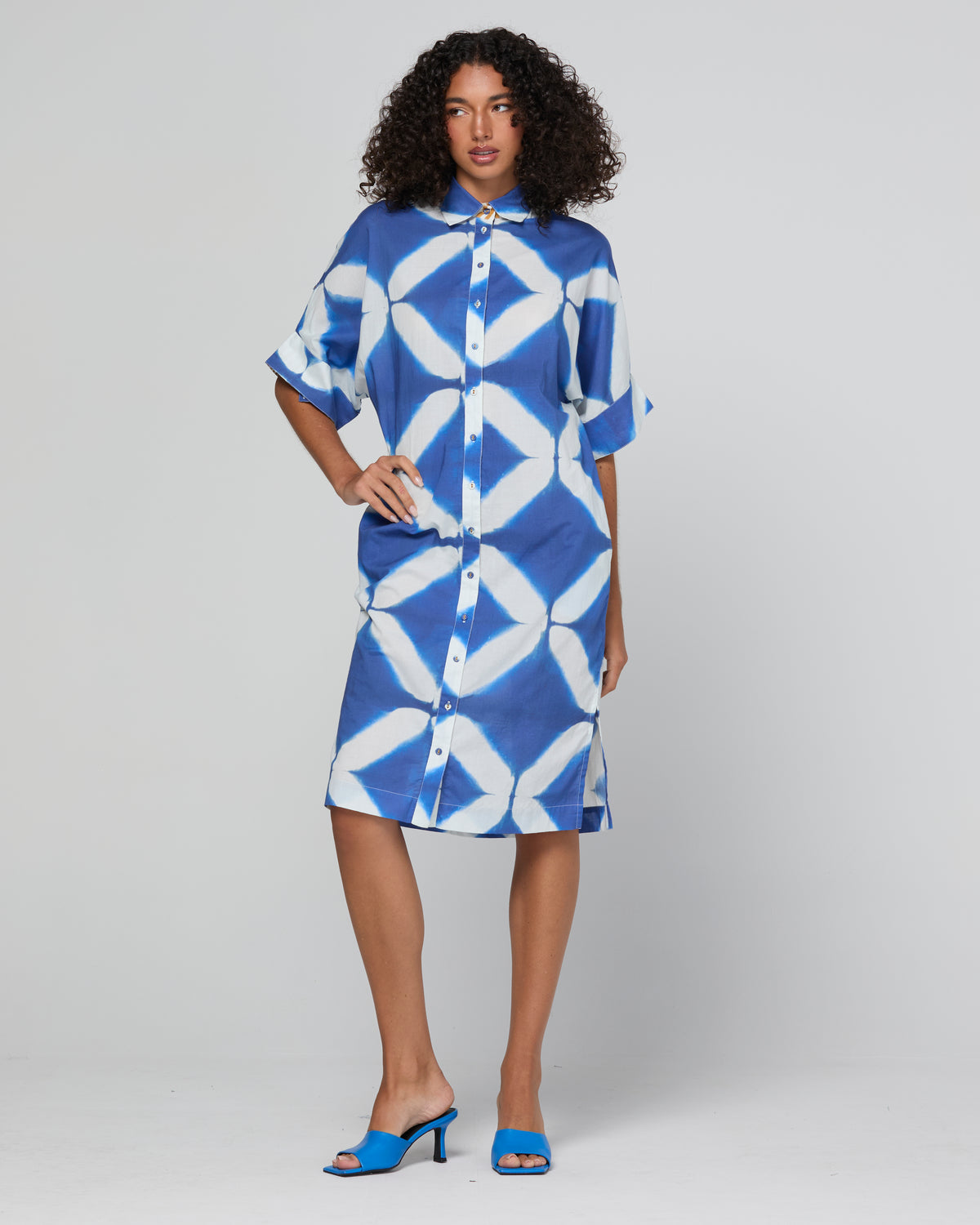 Boom Shankar | Maui Shirt Dress - Block Print