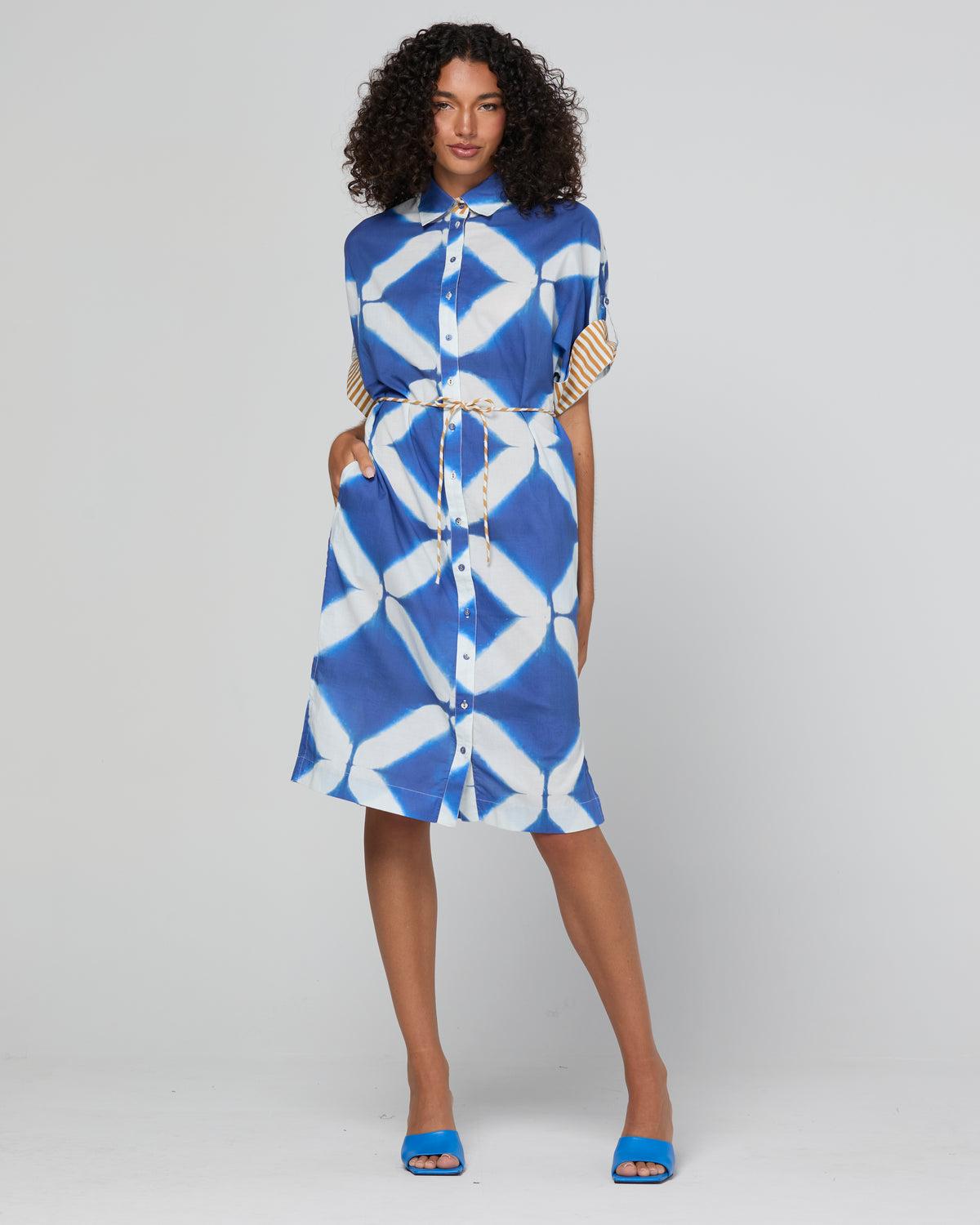 Boom Shankar | Maui Shirt Dress - Block Print