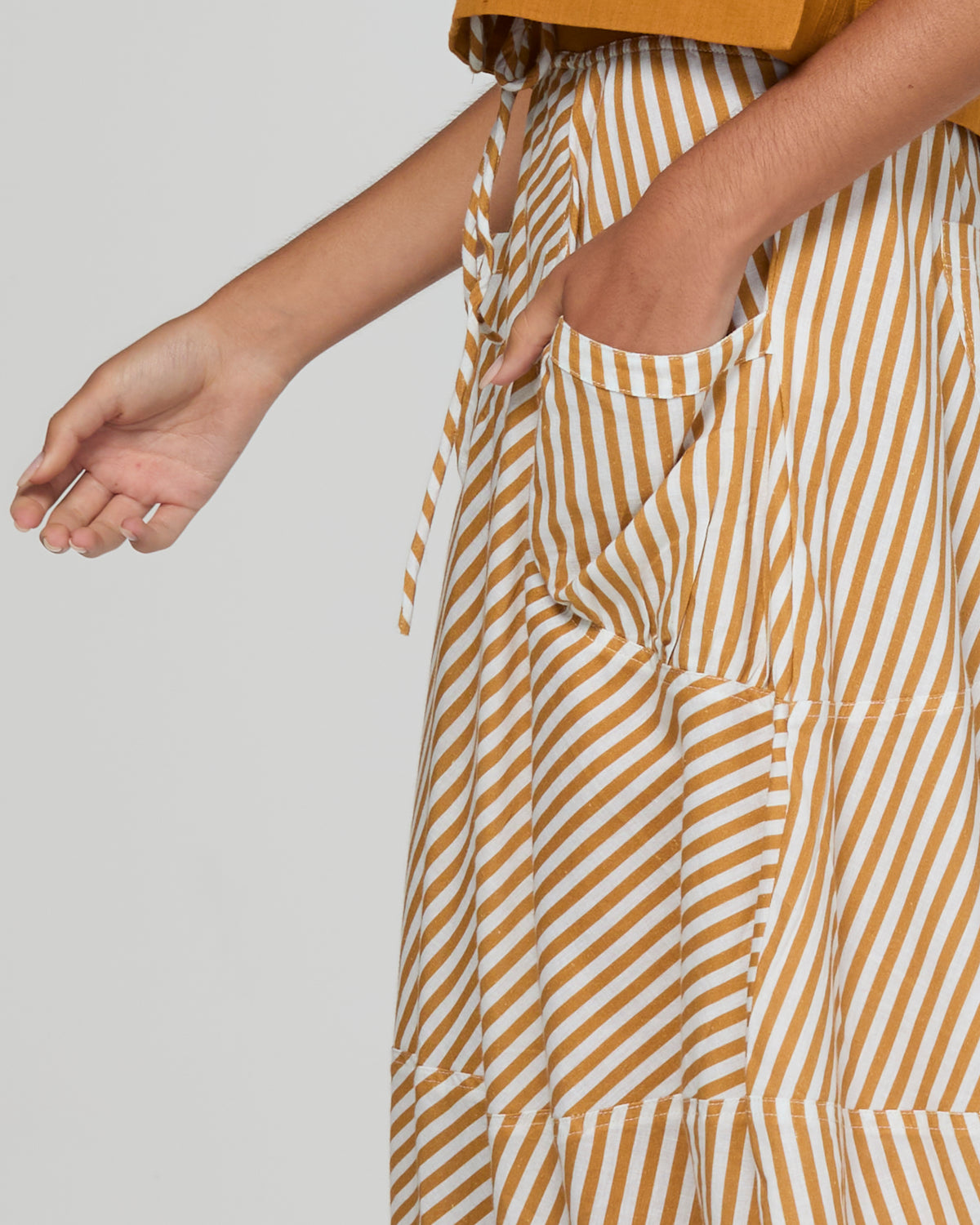 Boom Shankar | Guru Skirt- Mustard Stripe