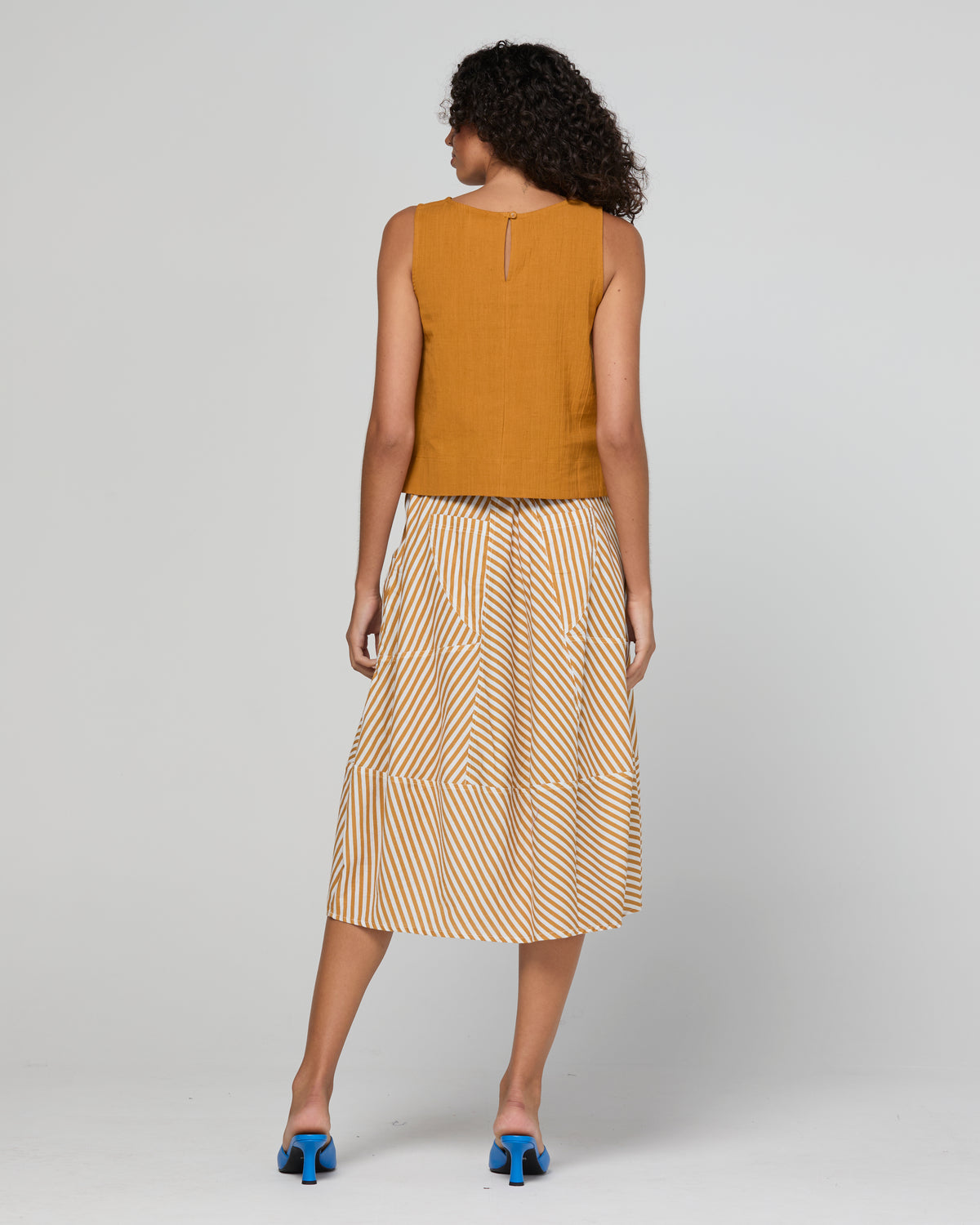Boom Shankar | Guru Skirt- Mustard Stripe