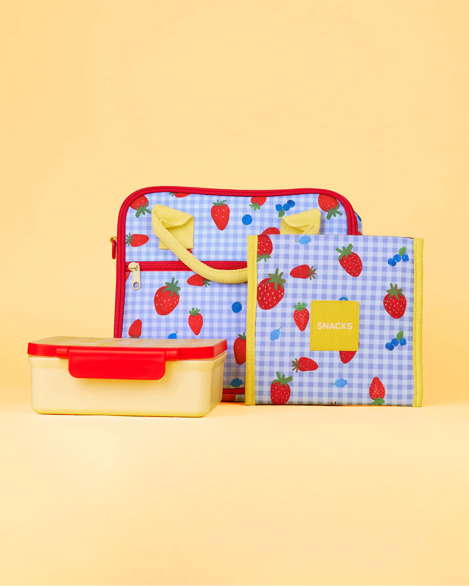 The Somewhere Co Kids Berry Patch Reusable Snack Bag - product flatlay