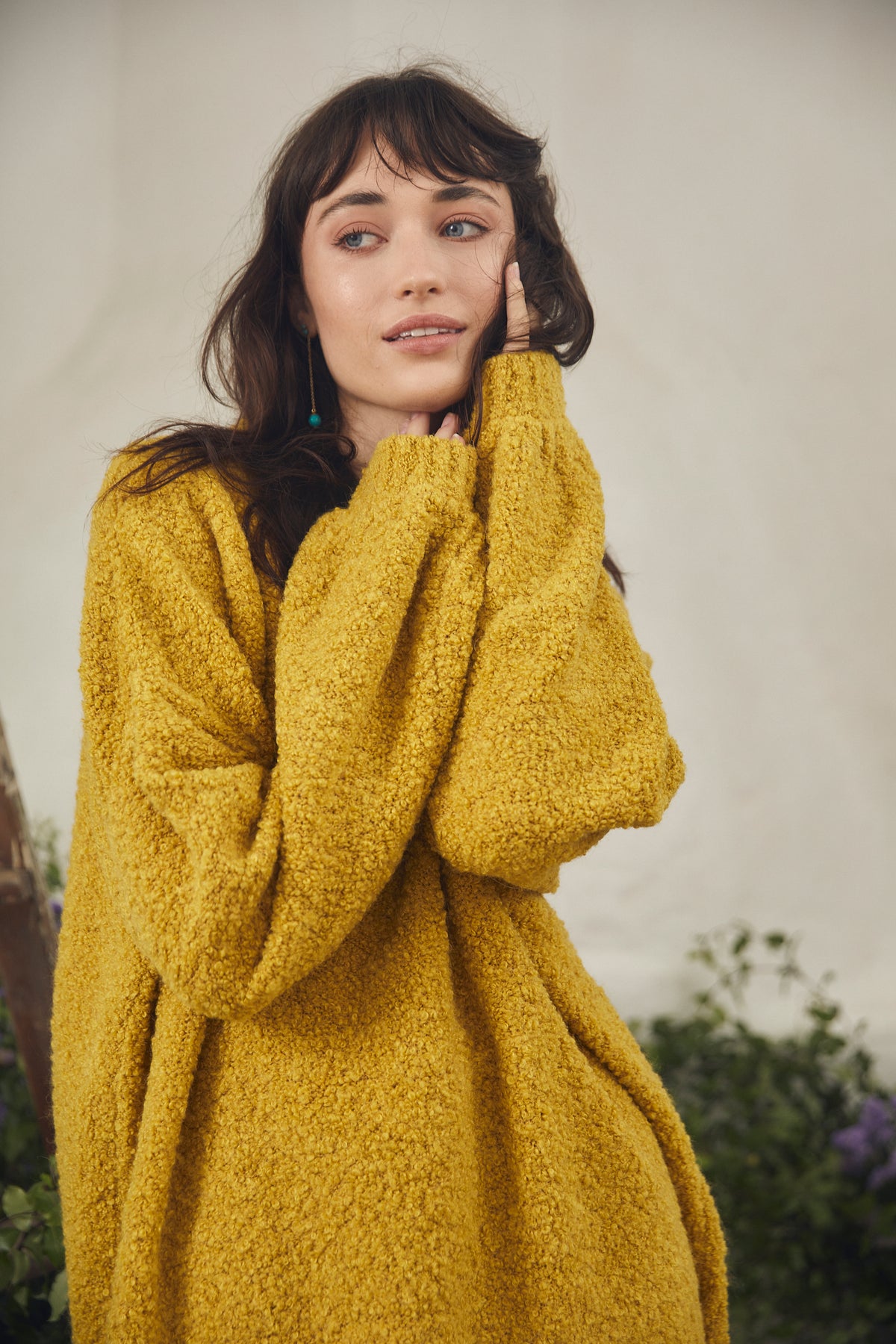 Bohemian Traders - V Neck Citrus Sweater — product detail shot