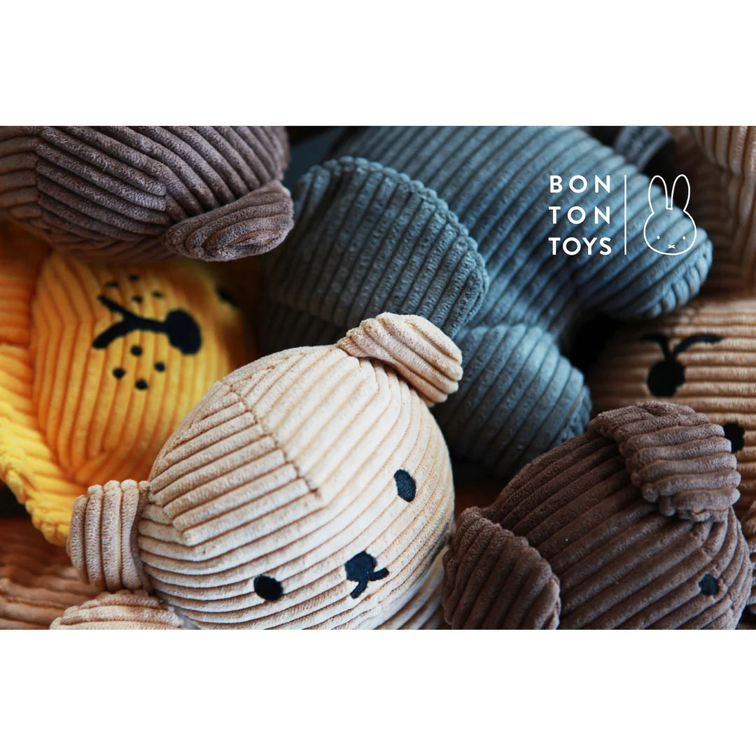 Miffy Boris Bear Corduroy Brown soft toy - lifestyle styled