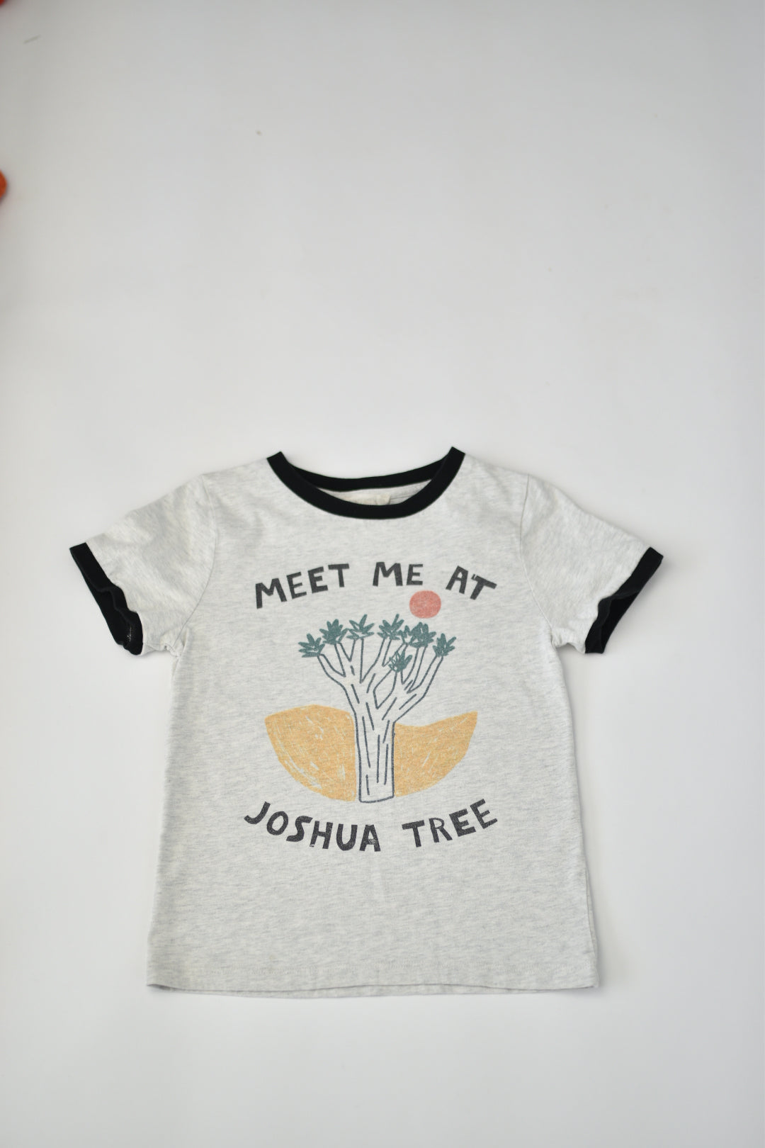 RE LOVED Hundred Pieces T Shirt Size 6 — front view flat lay