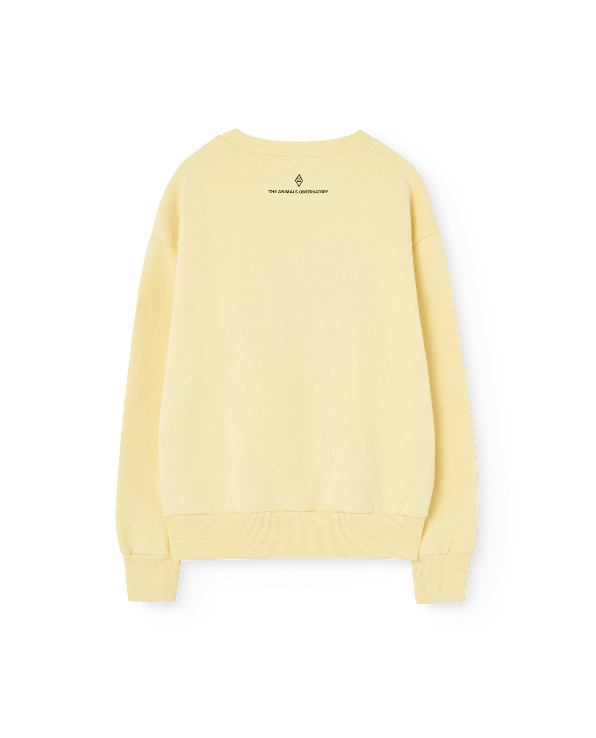 The Animals Observatory - Light Yellow Bear Sweatshirt- Rooster — back view flat lay