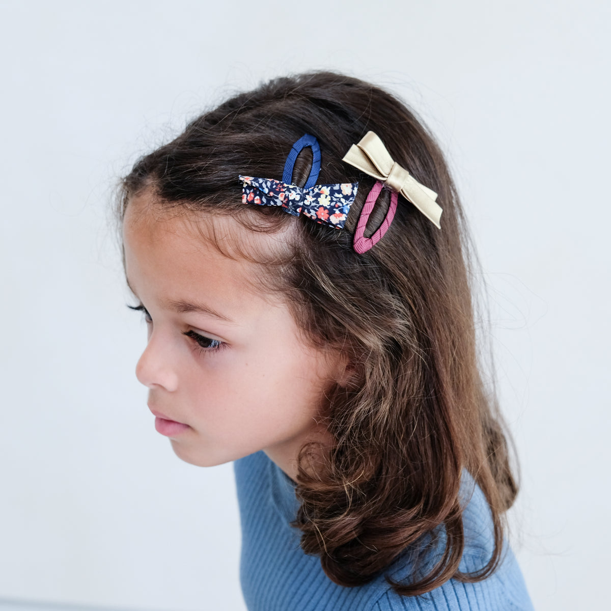 Mimi and Lula - Flora Bow Clips — product detail shot