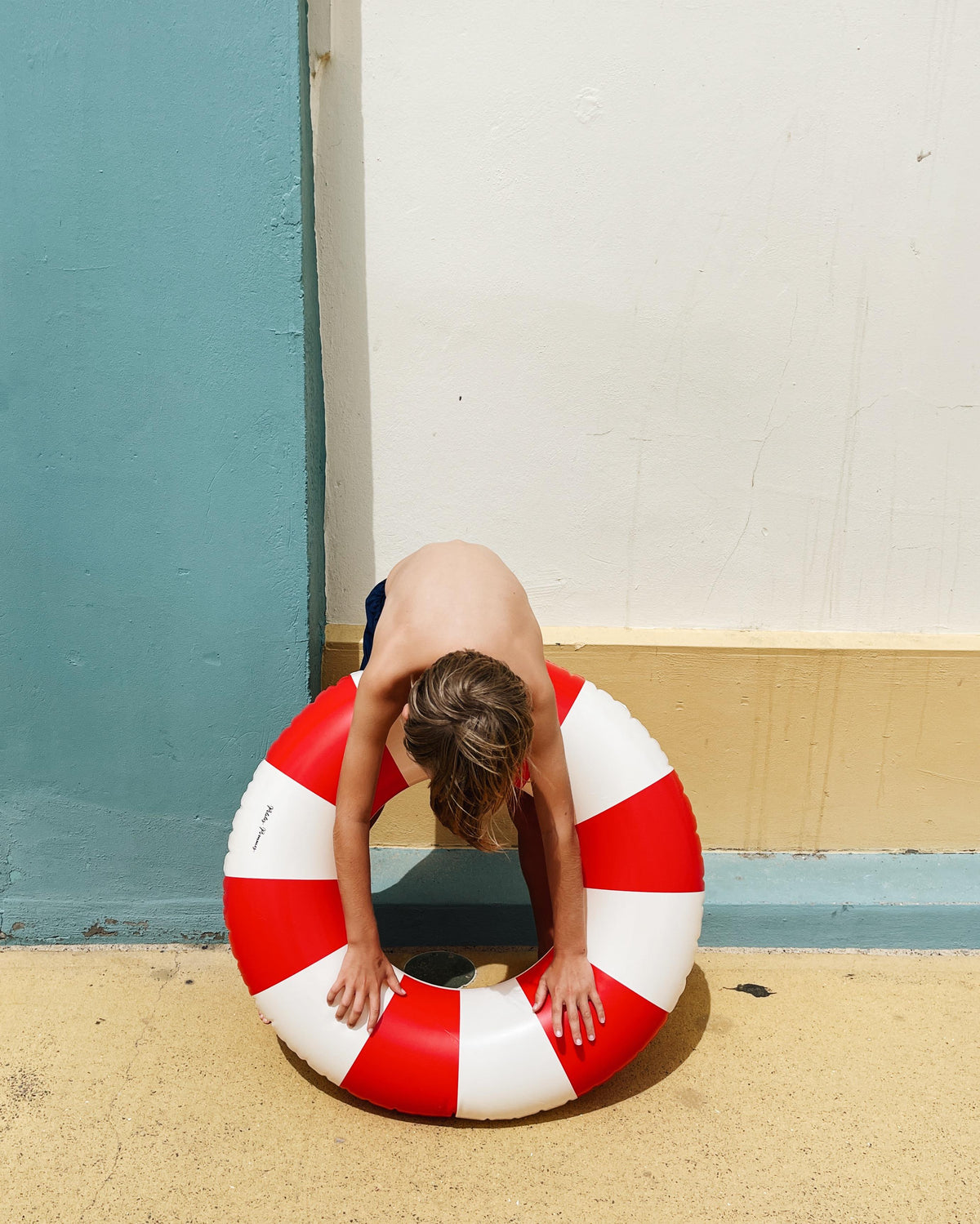 Petites Pommes - Anna Swim Ring - Signal Red 60cm (3+ years) — product detail shot
