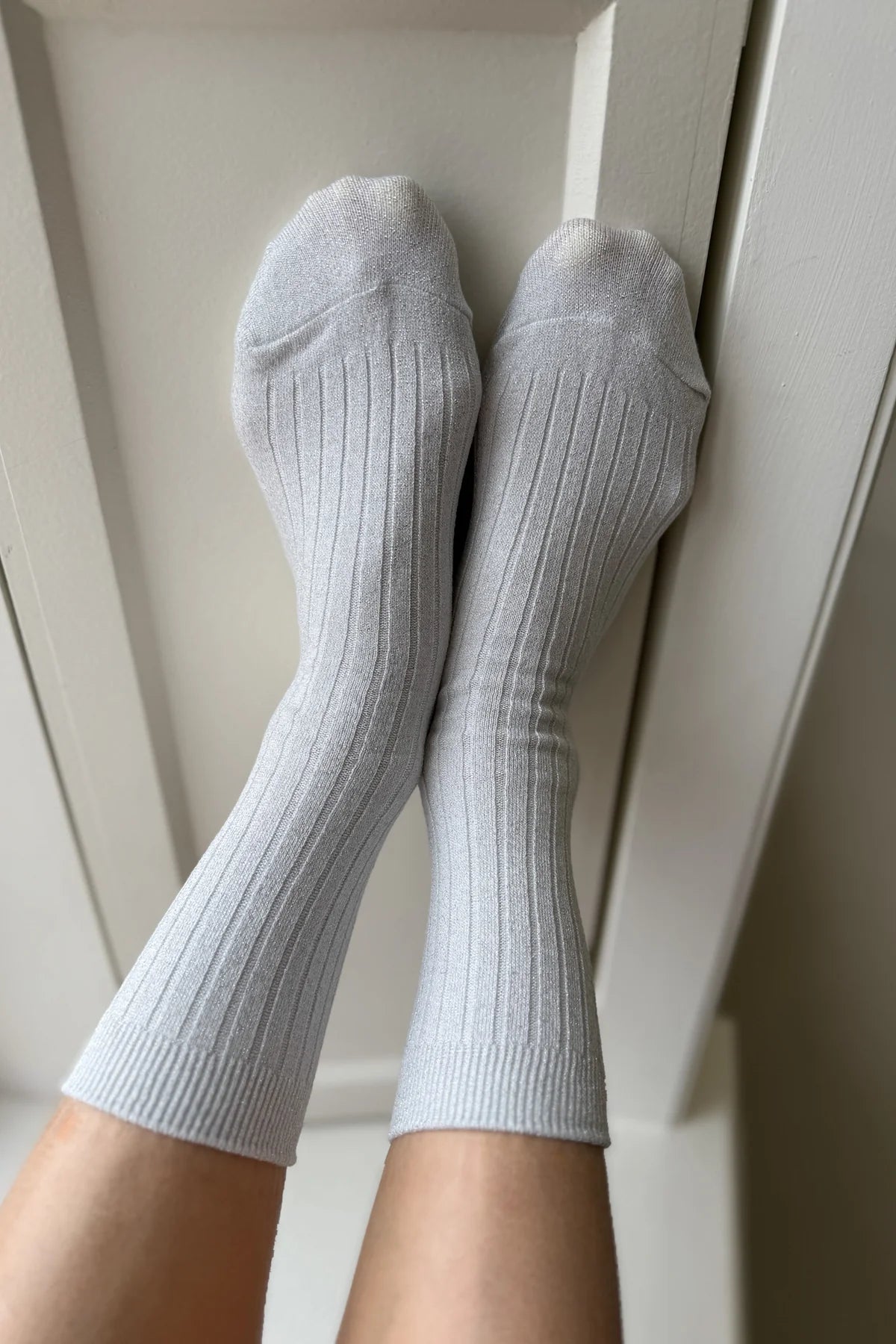 Le Bon Shoppe Modal Lurex Snow White Sparkle socks - sparkle detail
