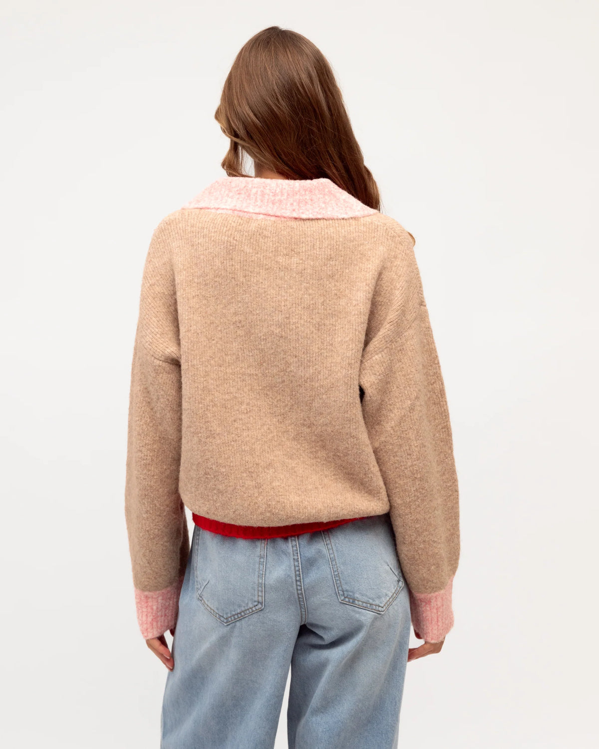 Label of Love Contrast Collar Knit - lifestyle styled