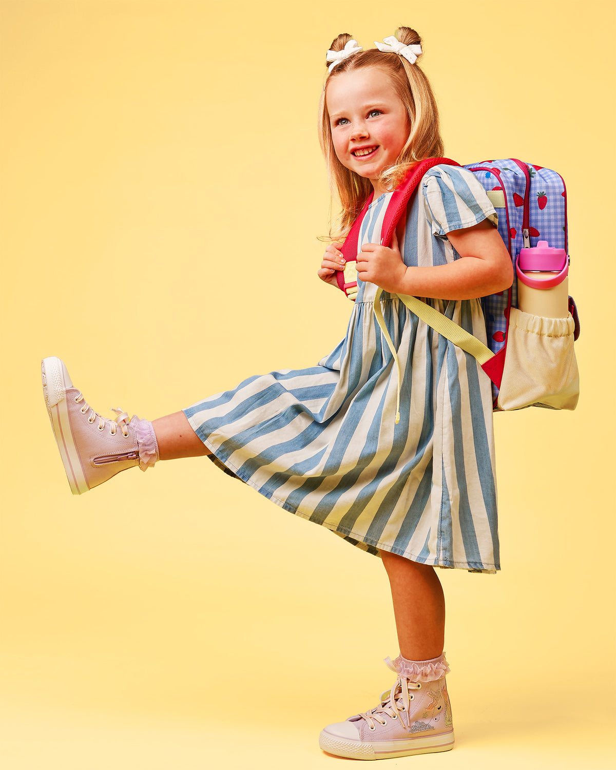 The Somewhere Co Kids Berry Patch Adventure Backpack - side pocket detail