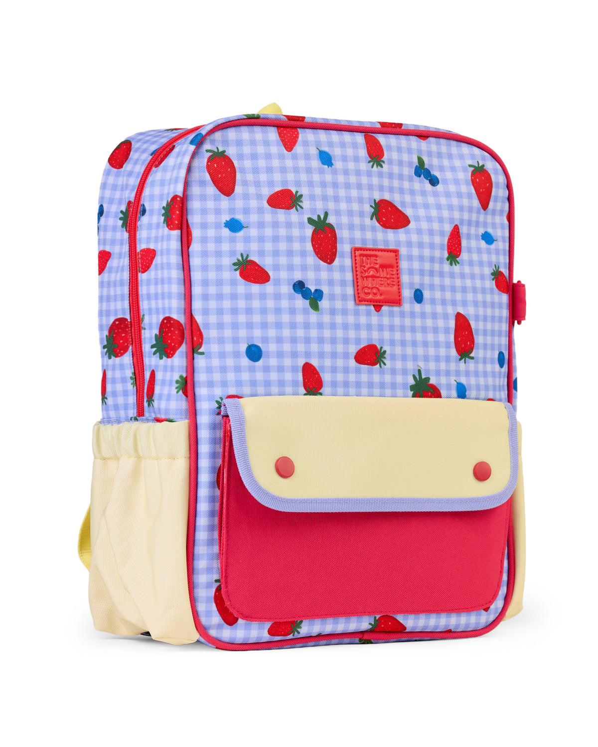 The Somewhere Co Kids Berry Patch Adventure Backpack - lifestyle on child