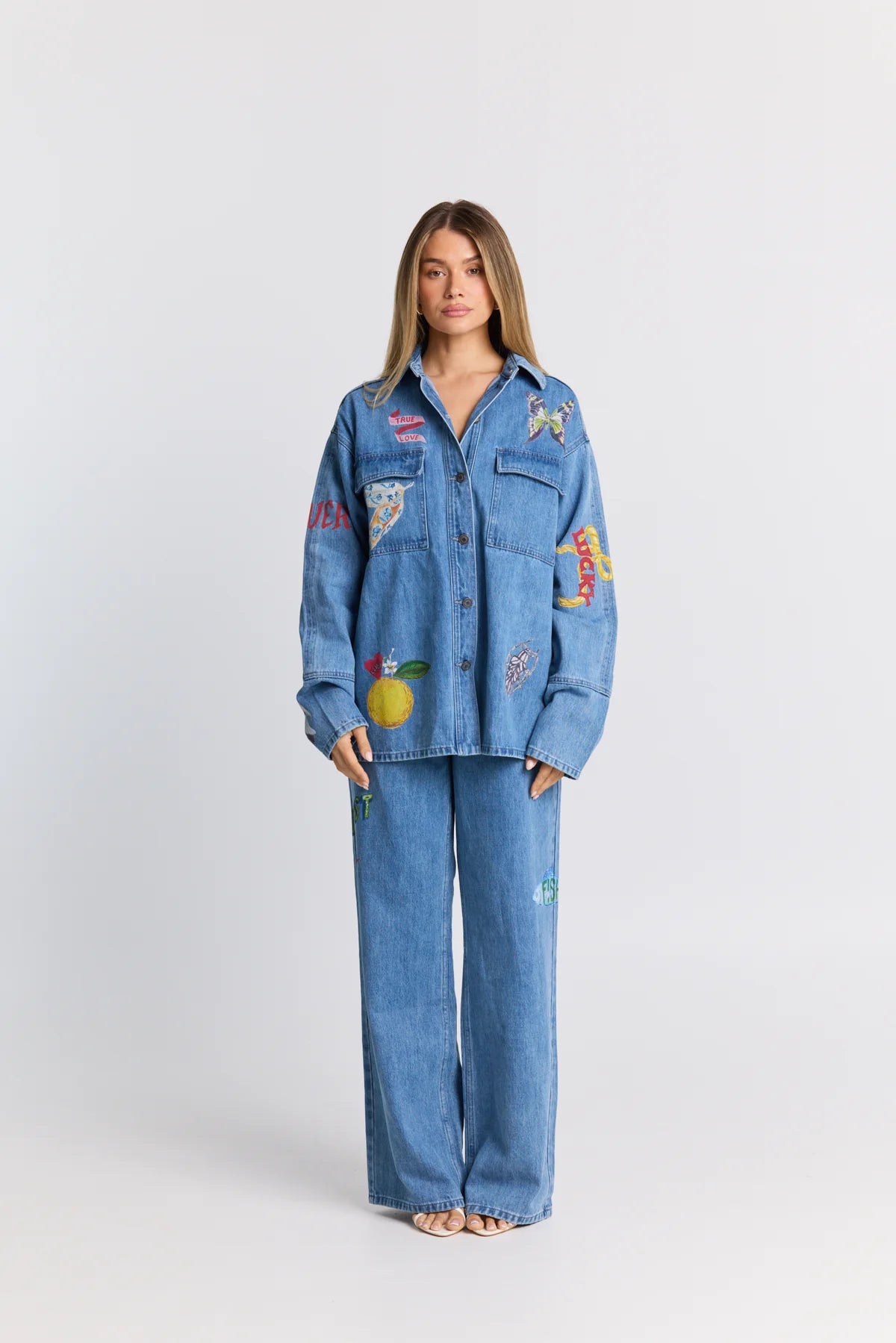 Maku | Tattoo Denim Shacket