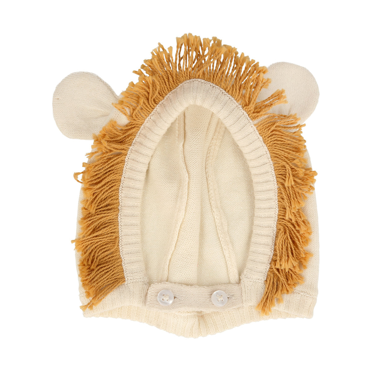 Meri Meri - Lion Baby Bonnet — back view flat lay