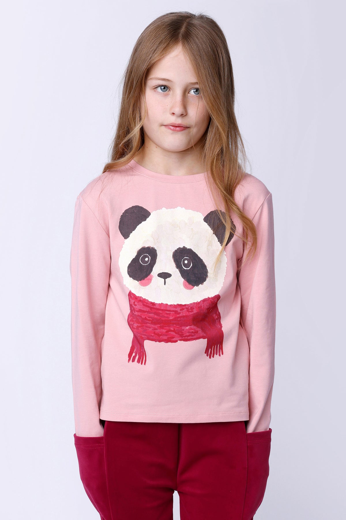 Minti - Cosy Panda Tee — front view flat lay