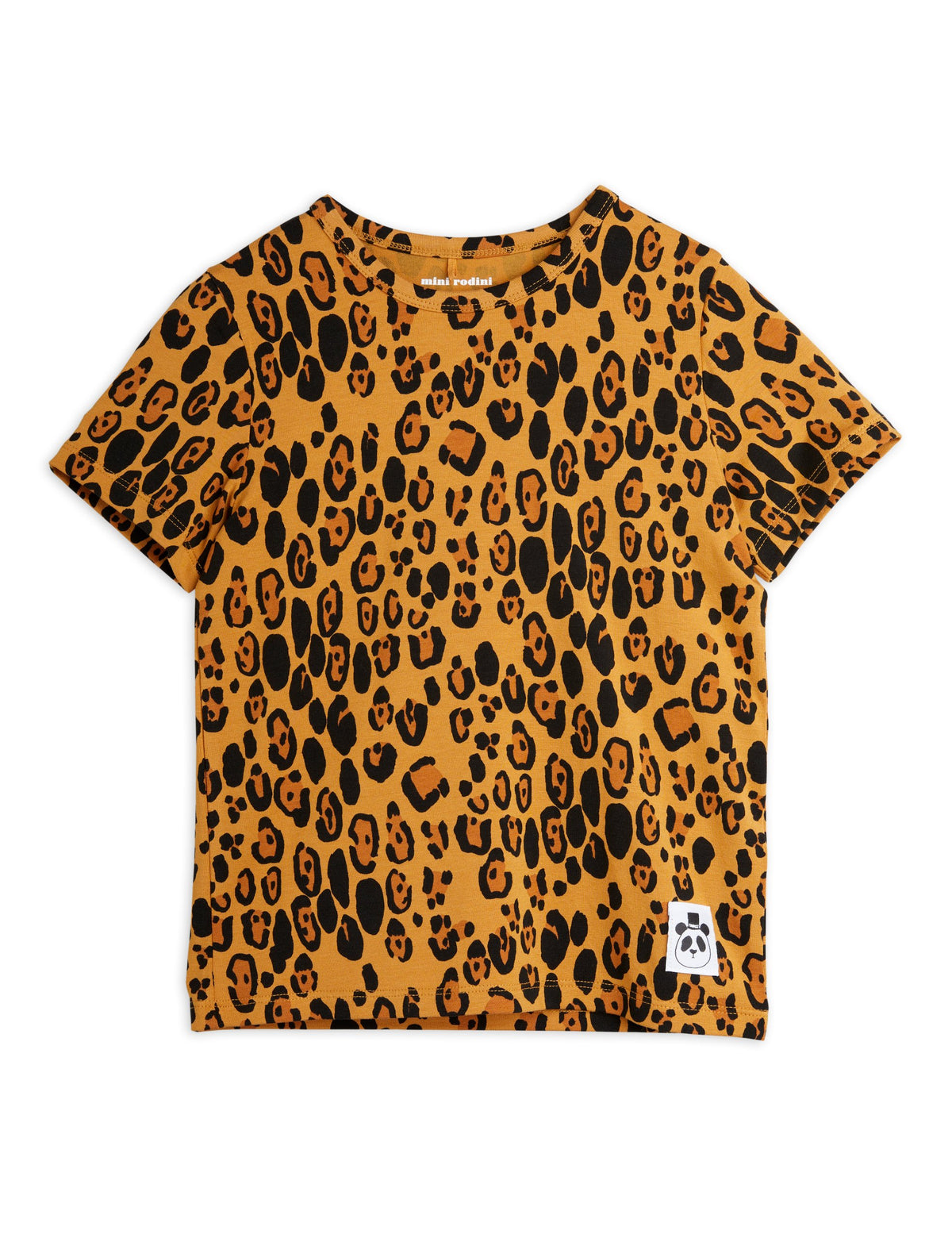 Mini Rodini BABY - Leopard tee — front view flat lay