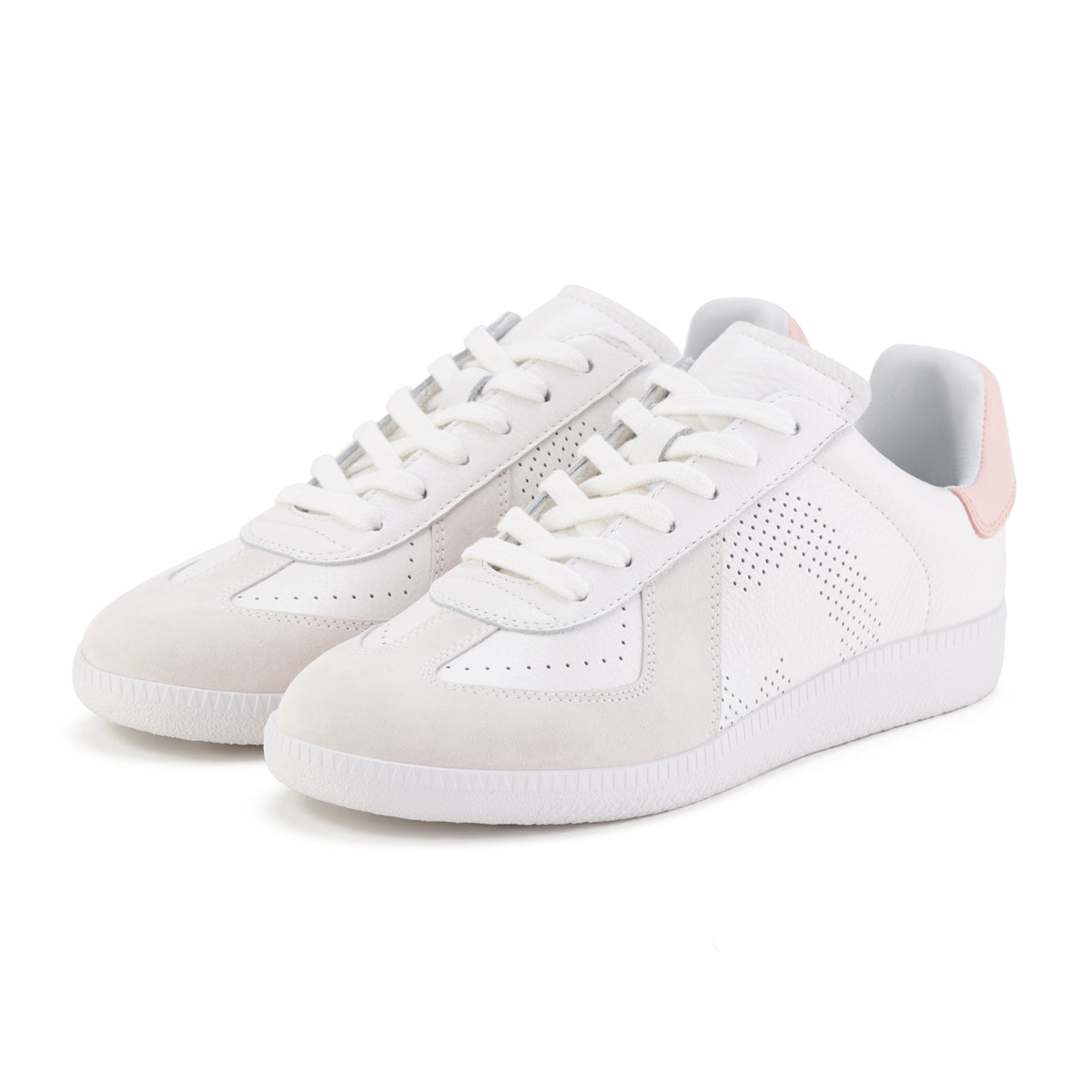 Rollie Nation - Pace White/Pink — front view flat lay