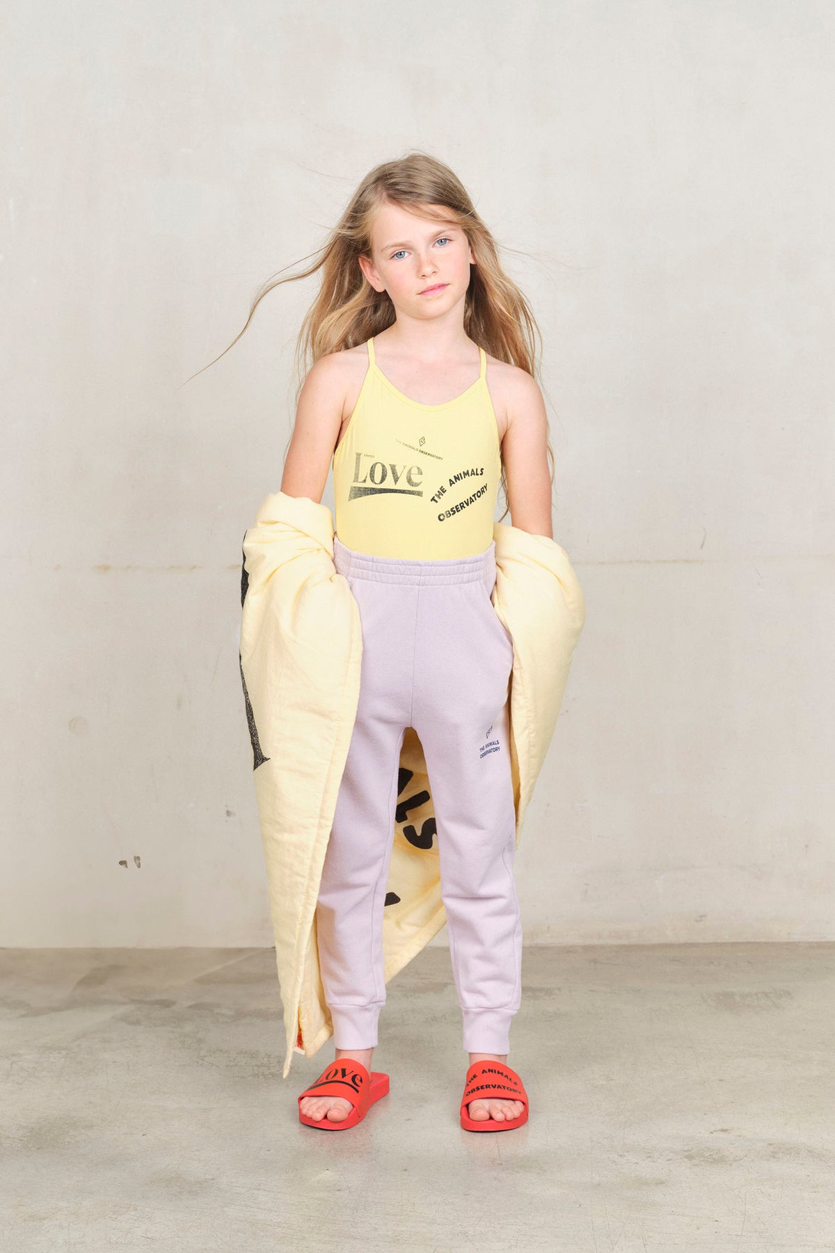 The Animals Observatory - Draco Kids Sweatpants SS25 - Lavand — product detail shot