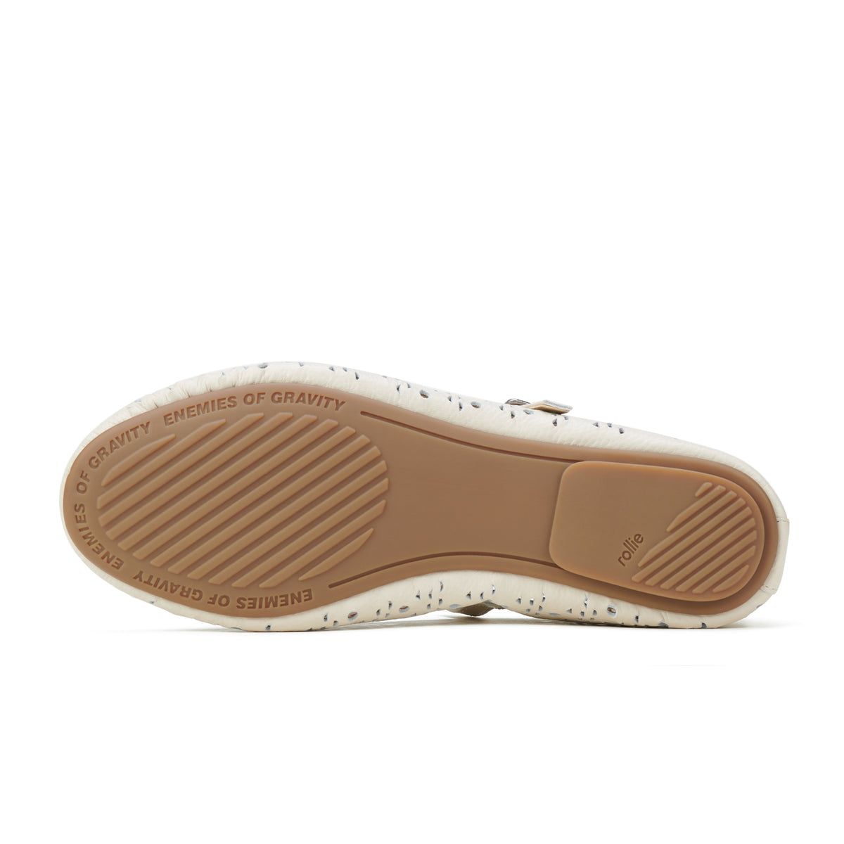 Rollie Nation - Ballet Mary Jane Laser Bone — worn on model