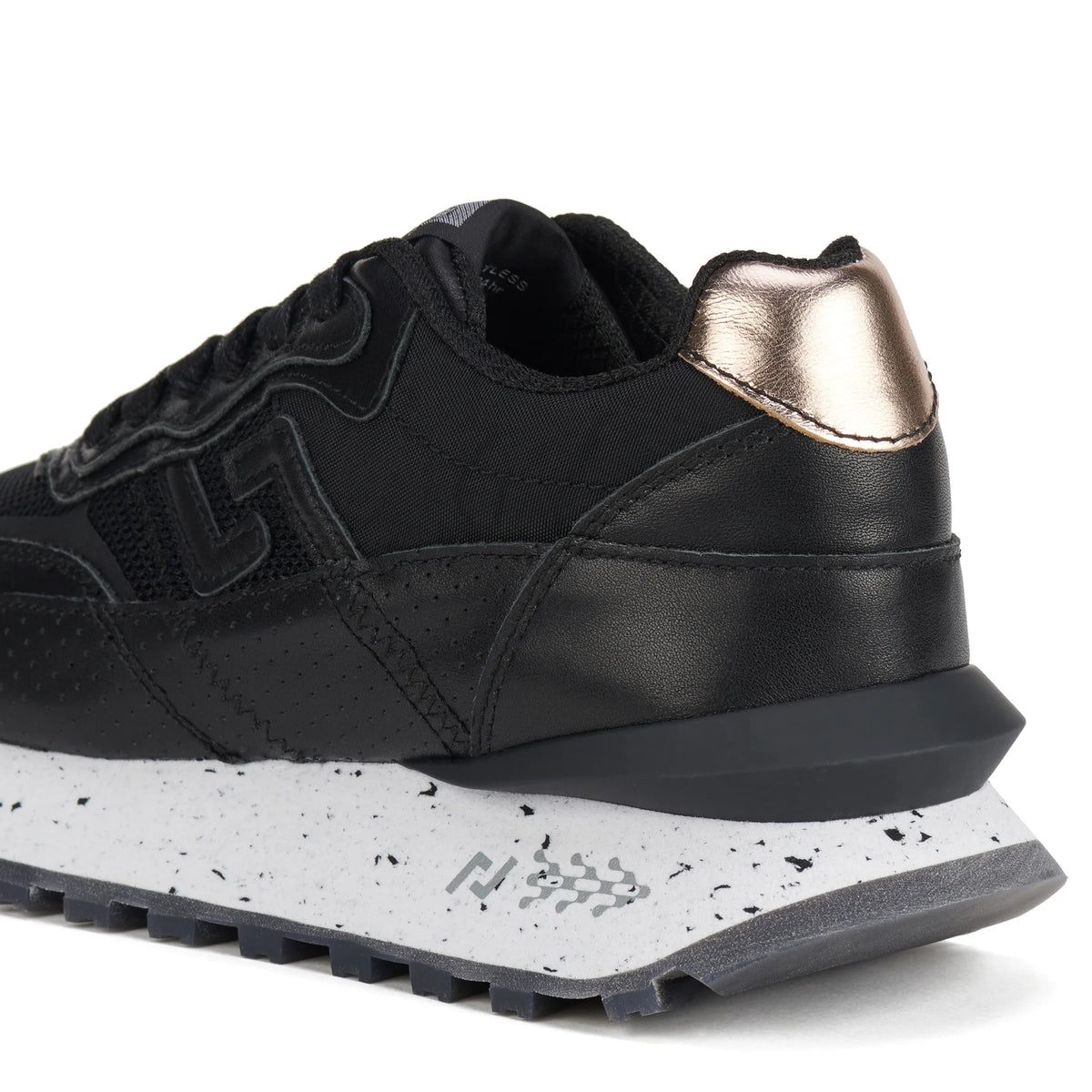 Rollie Nation - Kentu Black/Rose Gold — back view flat lay