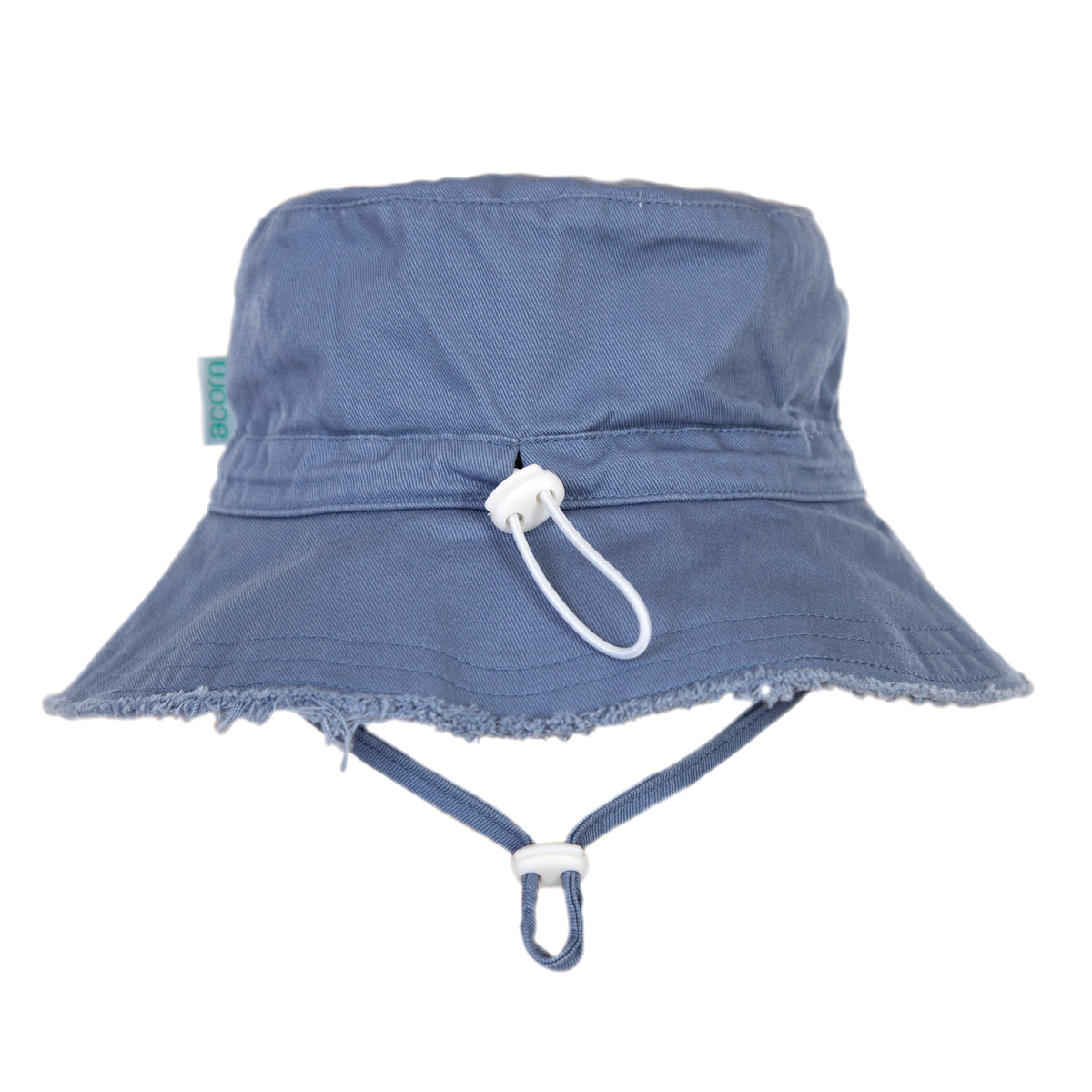 Acorn Blue Frayed Bucket Hat - lifestyle styled